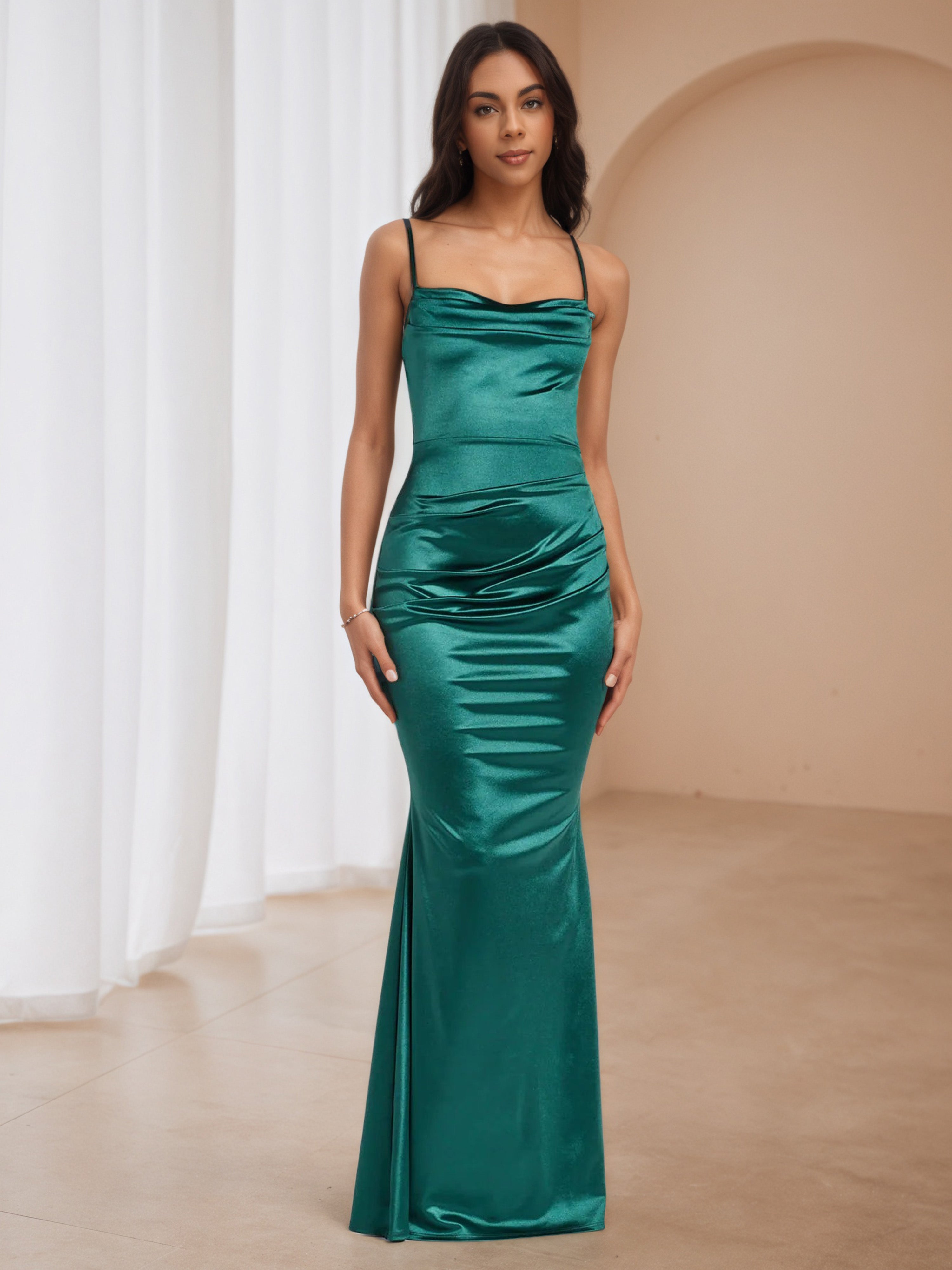 Spaghetti Straps Peacock Square Neck Trumpet/Mermaid Formal Dresses Spaghetti Straps Peacock Square Neck Trumpet/Mermaid Formal Dresses