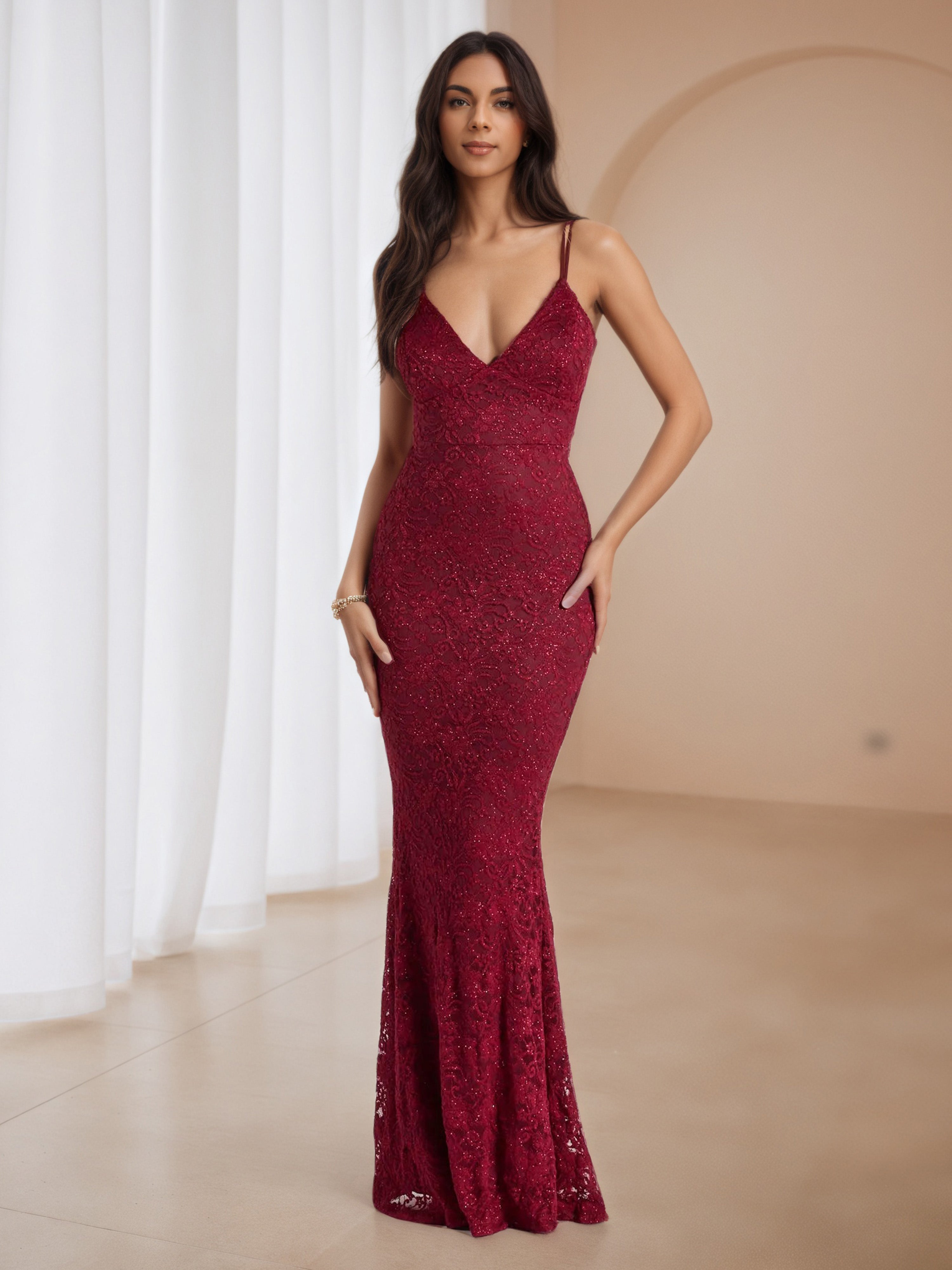 burgundy going out dresses Burgundy Fitted Sweetheart Maxi Beaded Formal Evening Dress 42