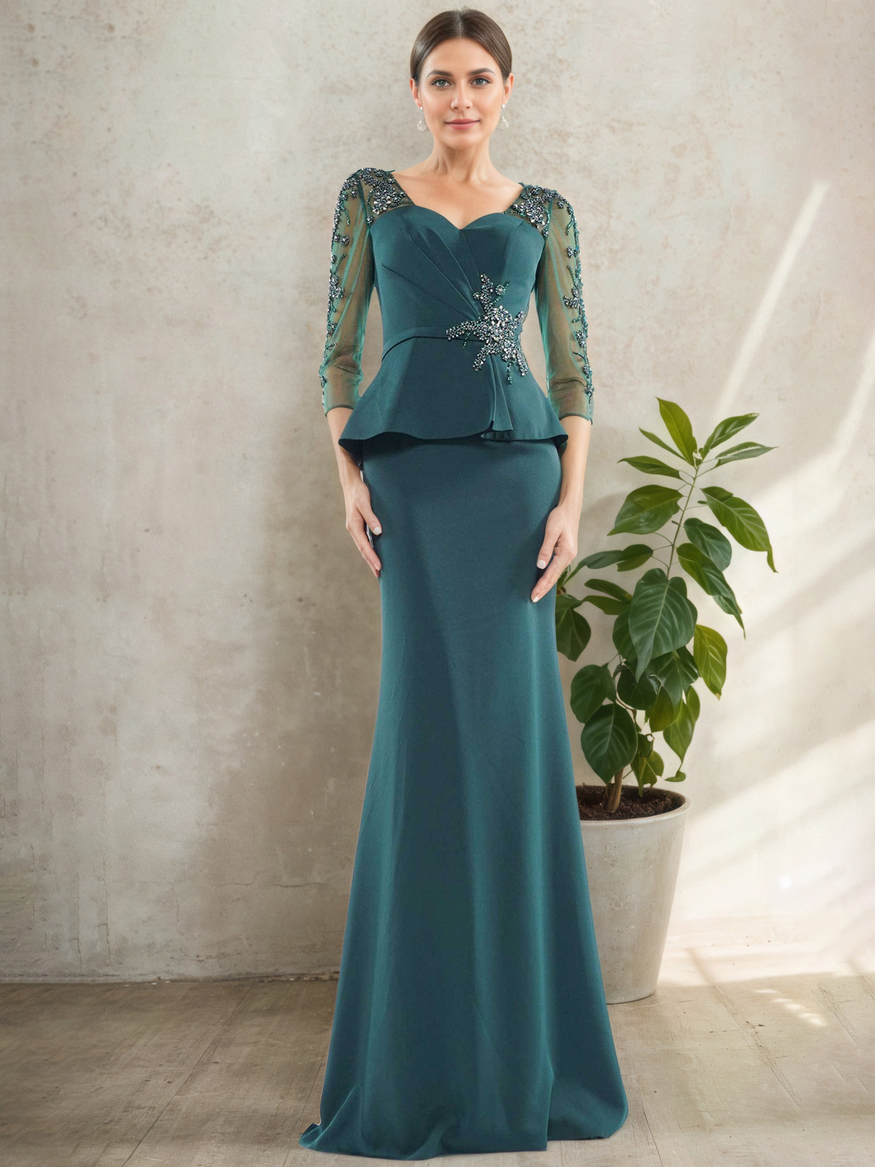 Overlay Bodycon Ink Blue Trumpet Long Sleeves Mother Of The Bride Dress Overlay Bodycon Ink Blue Trumpet Long Sleeves Mother Of The Bride Dress