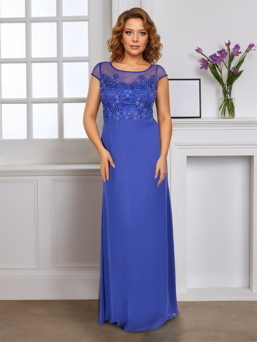Cicinia Royal Blue Mother Of The Bride Dress Long Chiffon Appliques La