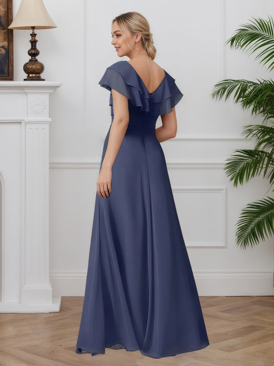 Cicinia Stormy Mother Of The Groom Dress Long Chiffon A-line Ruffles