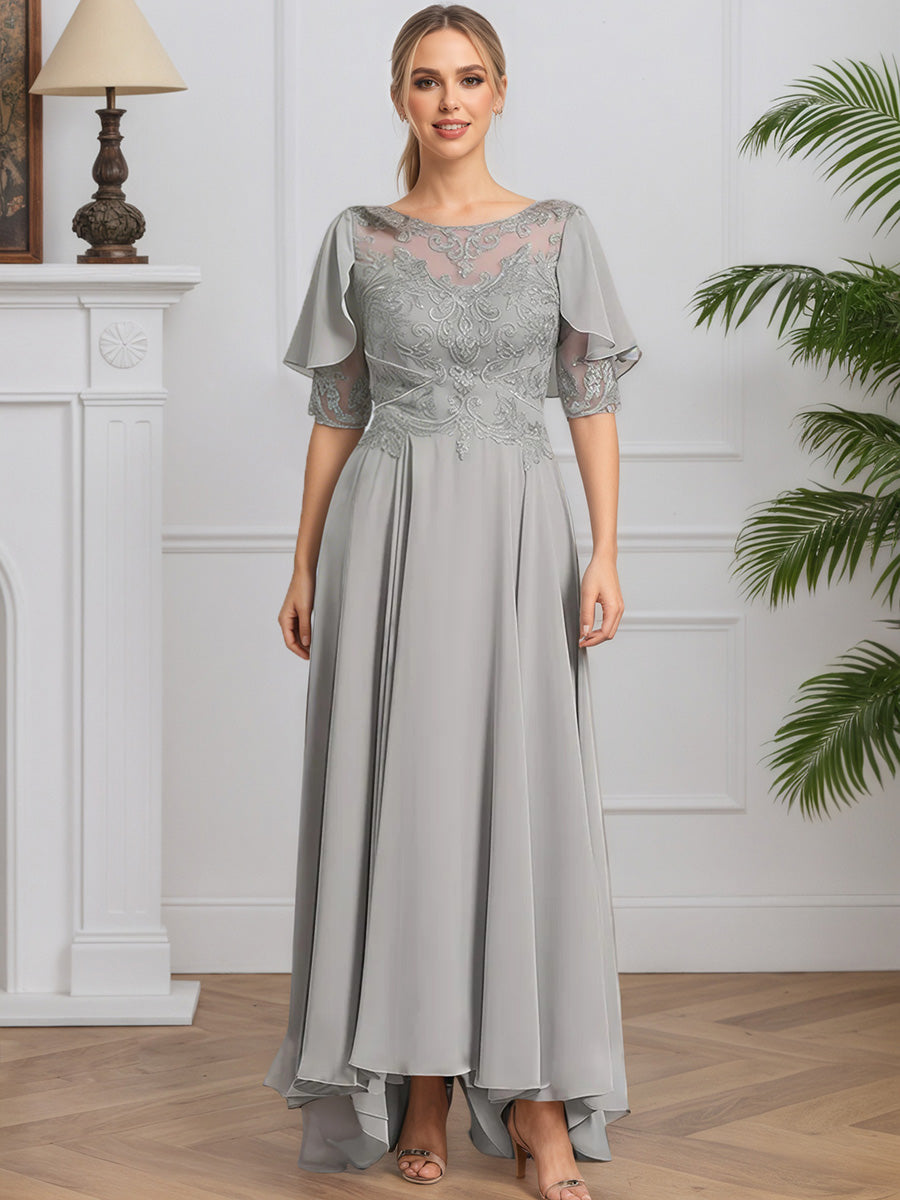Cicinia Olive Green Mother Of The Groom Dress Long Chiffon Lace A-line Half Sleeves Floor Length