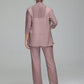3 Pieces Chiffon Lace Long Sleeves Mother Of The Bride Dress Pants Suits