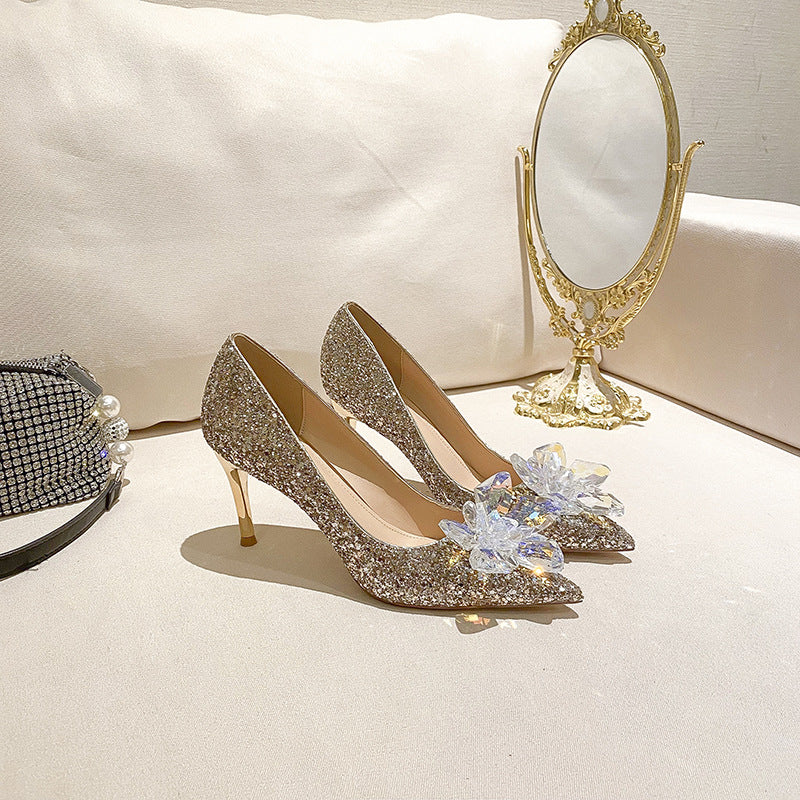Rhinestone High Heels Women's Wedding Shoes - Main Image
