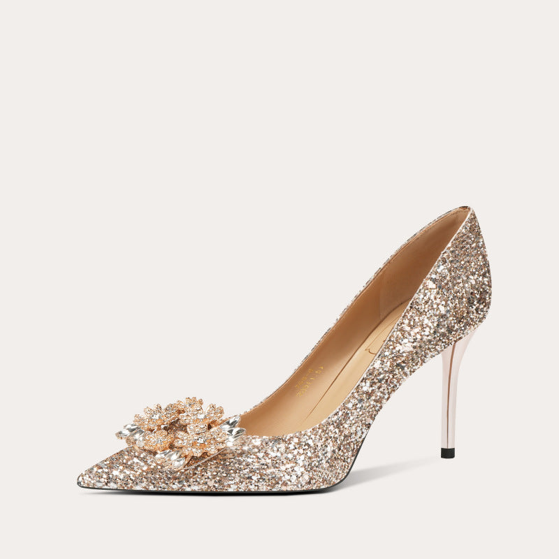 Point Toe Diamond Women's Evening Party Shoes