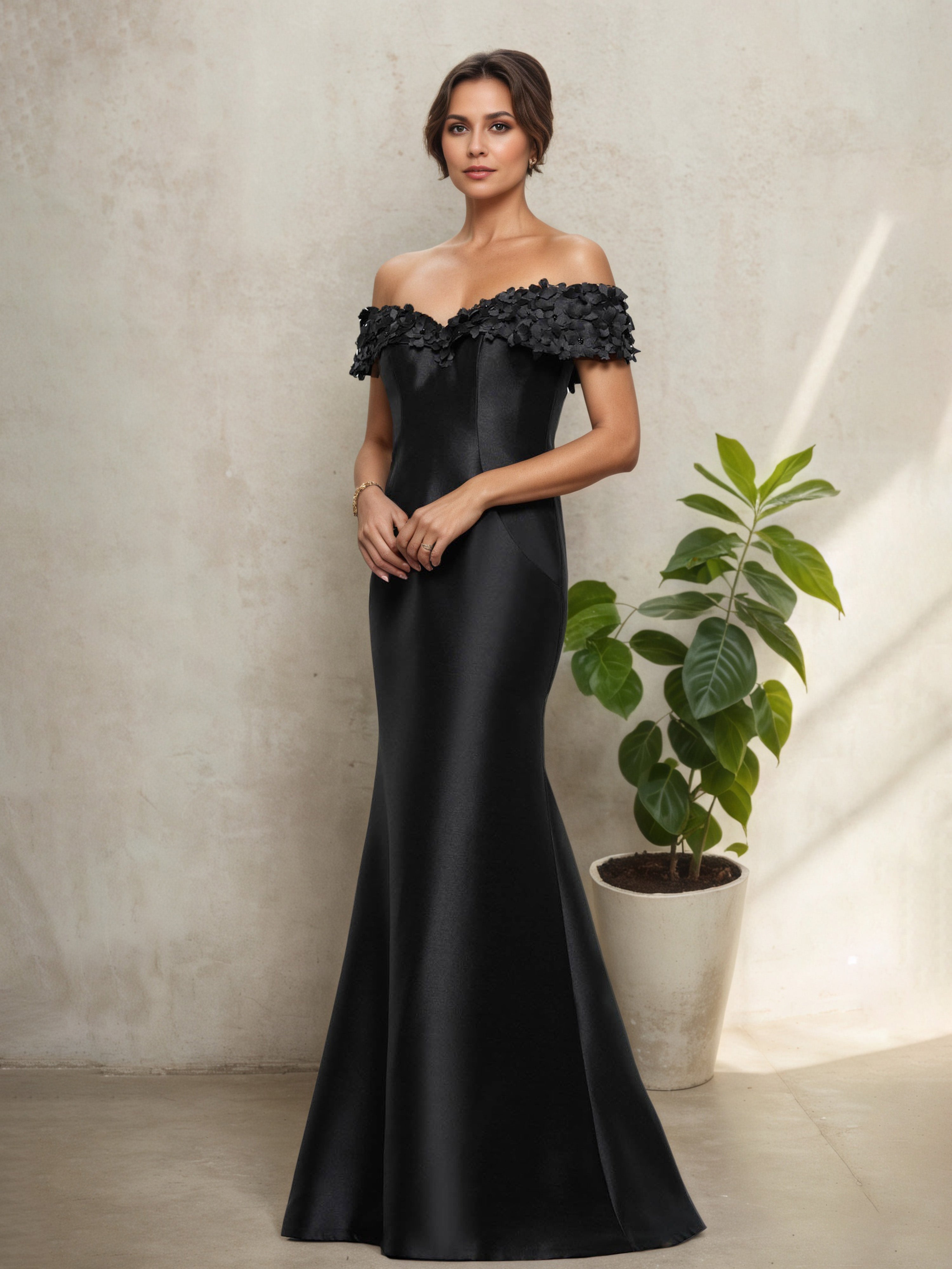 Illusion Black Strapless Mother Of The Bride Dress Illusion Black Strapless Mother Of The Bride Dress
