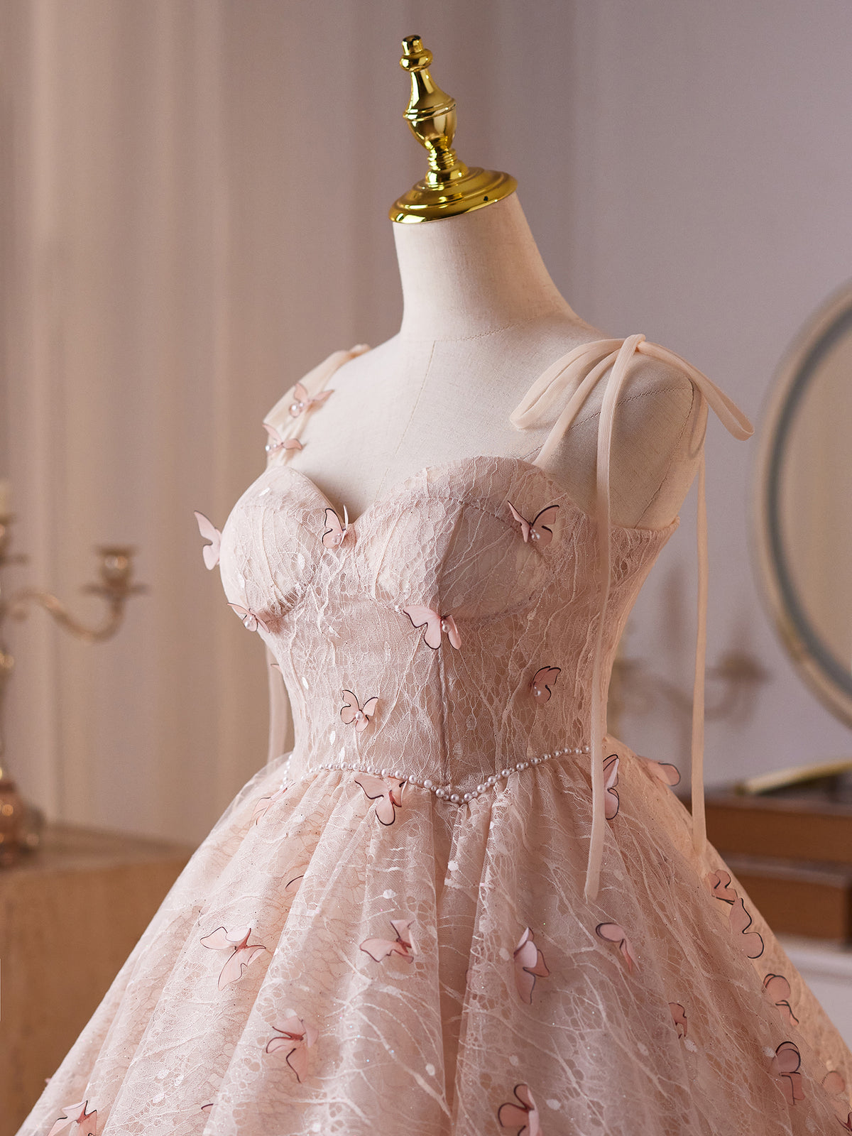 Cicinia Spaghetti Straps Pink Homecoming Dresses Short Lace A-line Mini Length Princess Dress