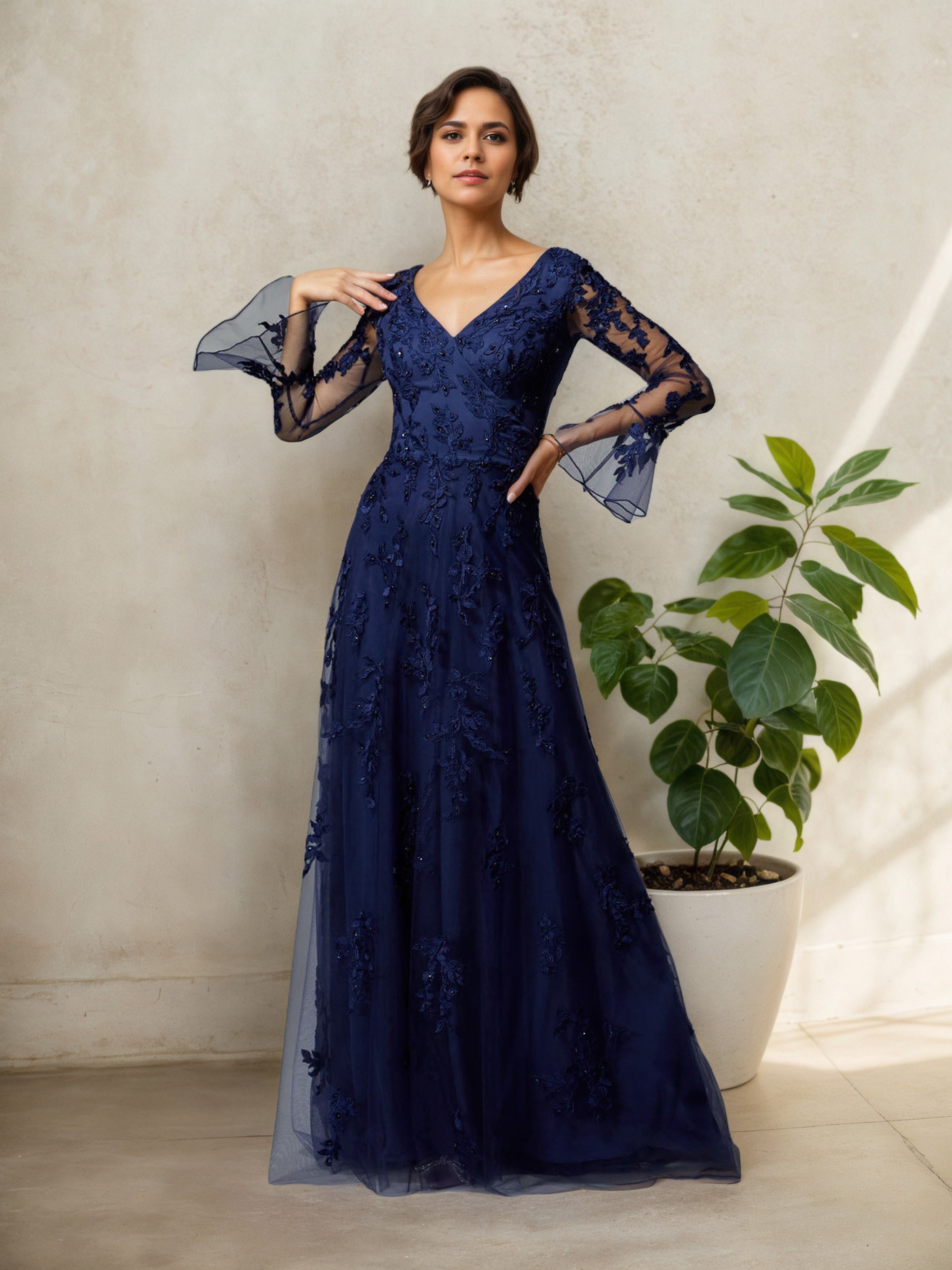 navy blue trumpet dress One Shoulder Trumpet/Mermaid Pleats Dark Navy Wedding Guest Dress