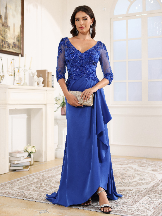 Elegant Cocktail Designer Cocktail Dresses 2018 Ball Gown Formal Dresses Burlington Coat Factory Robes Half Sleeves V Neck Satin Mother Of The Elegant Cocktail Designer Cocktail Dresses 2018 Ball Gown Formal Dresses Burlington Coat Factory Robes Half Sleeves V Neck Satin Mother Of The