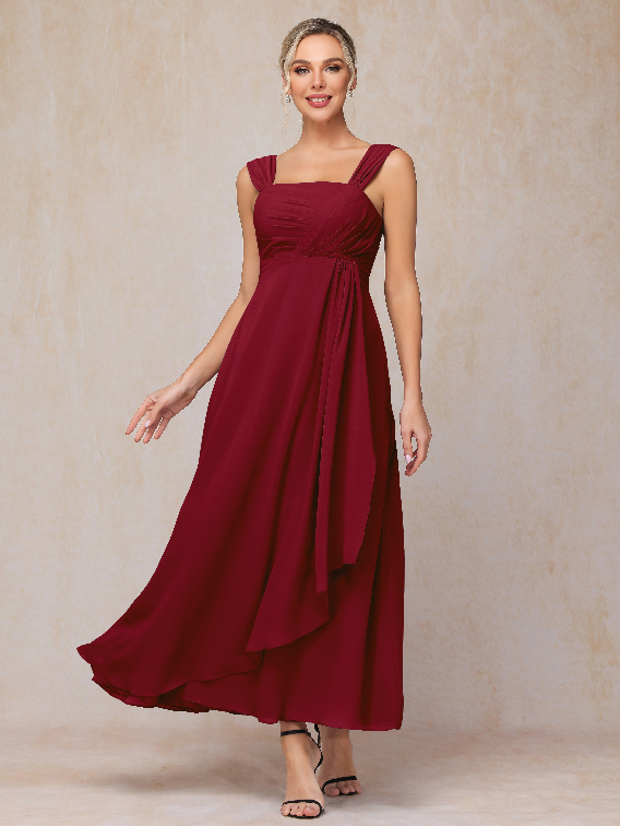 2 Pieces Ankle Length Chiffon Mother Of The Groom Dress