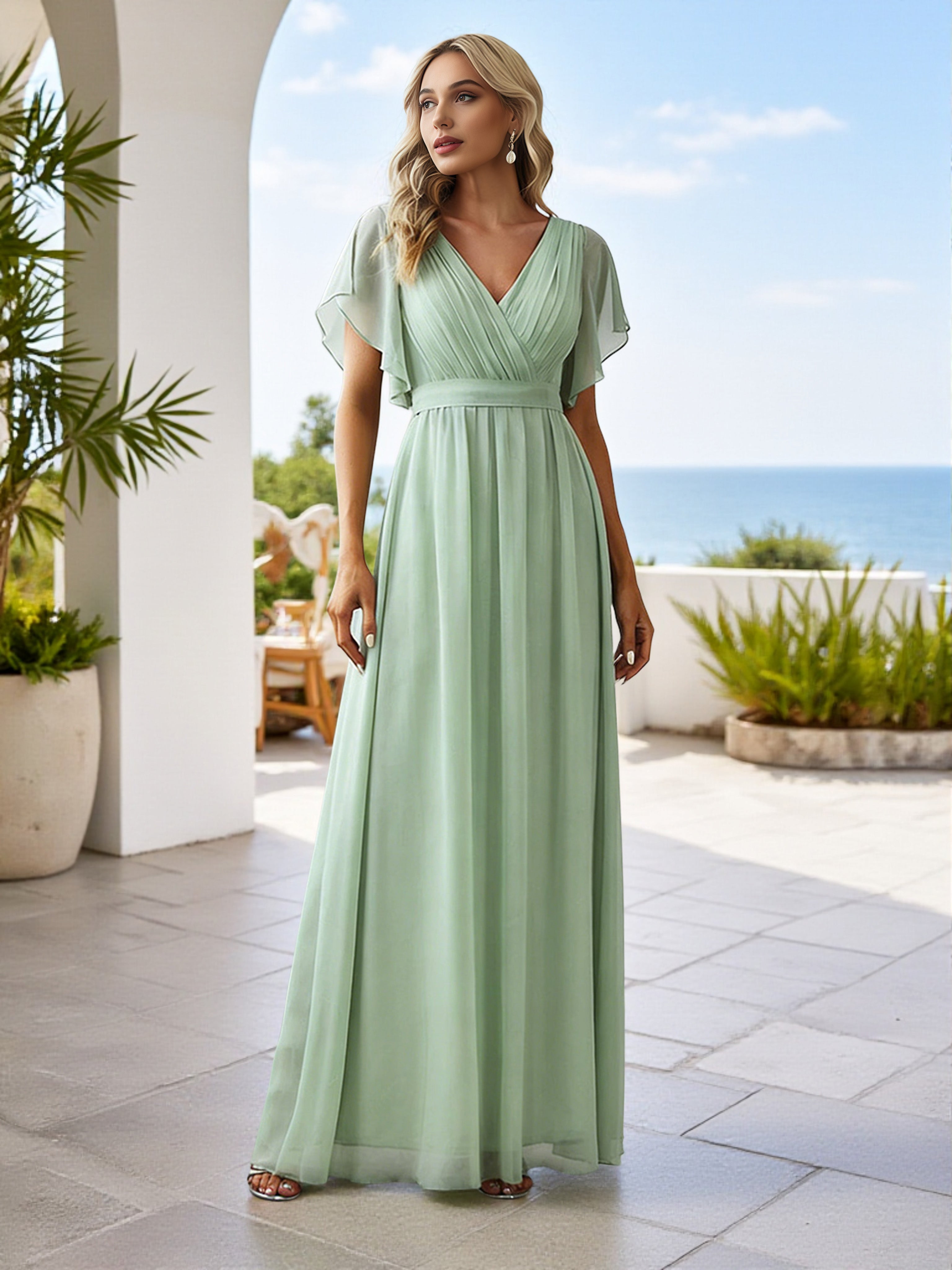 adorable bridesmaid dresses Adorable Pleated Off-the-shoulder Chiffon Bridesmaid Dress With Ruching