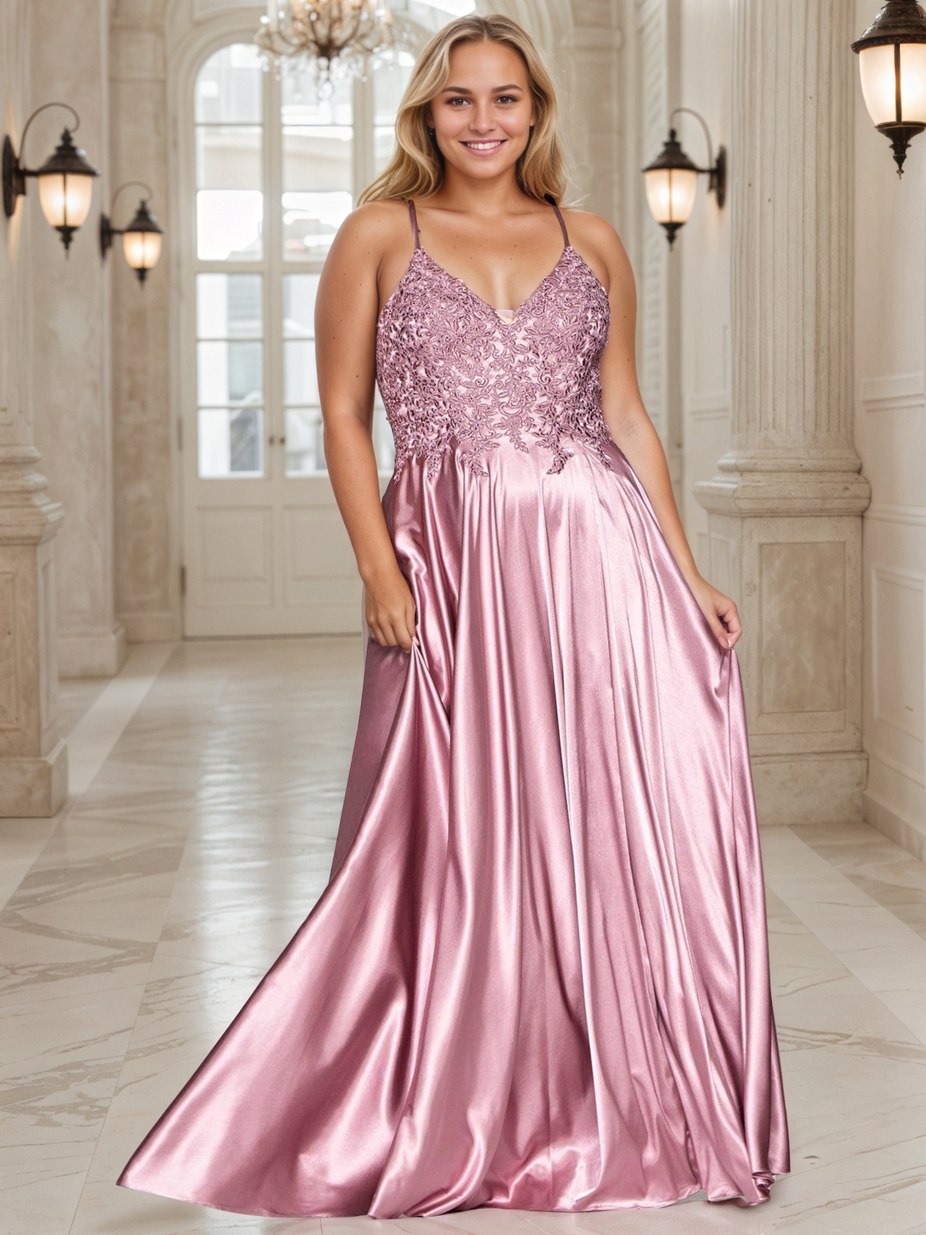 extravagant pink dresses Beautiful Pink Ball Gown Chiffon Sweatheart Prom Dresses With Lace App Simidress