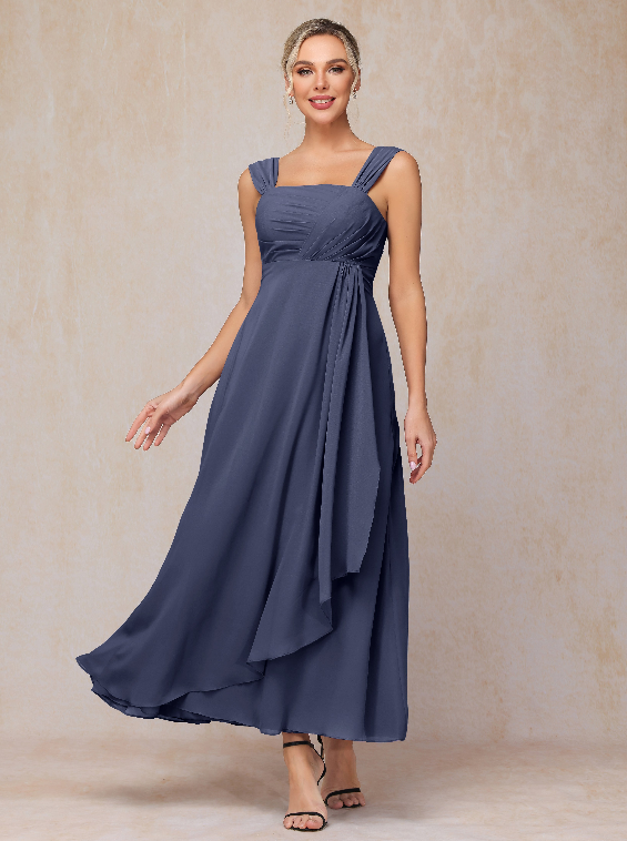 2 Pieces Ankle Length Chiffon Mother Of The Groom Dress