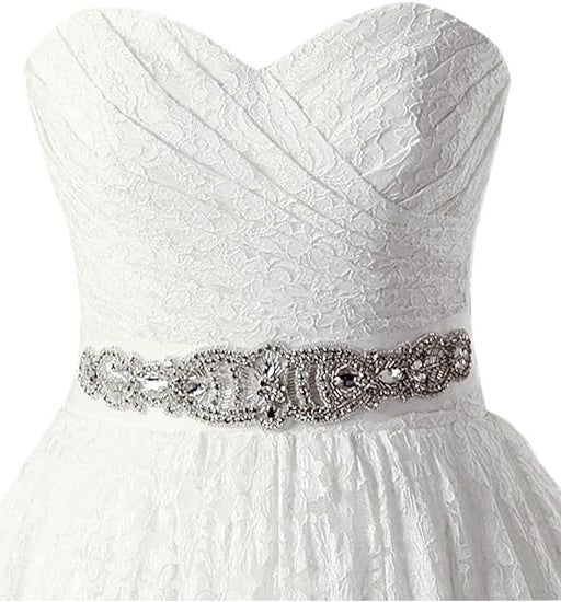 Chic Strapless A Line Lace Wedding Dress