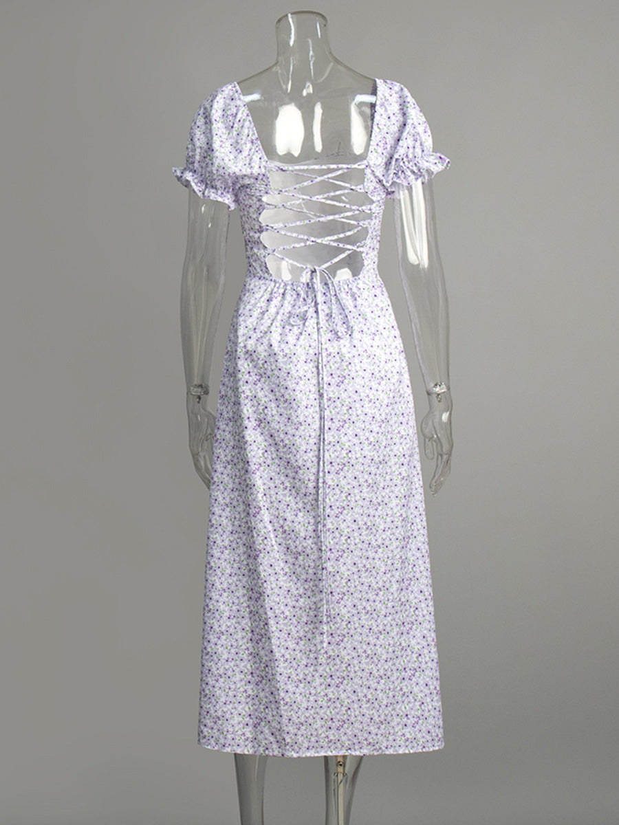 Lavender One Shoulder Floral Sheath Wedding Guest Dresses with Split
