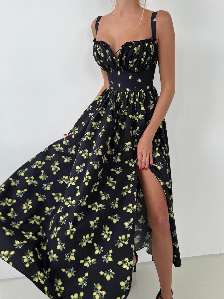 Straps Square Neck Black Wedding Guest Dresses