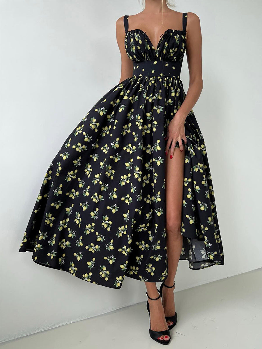 Straps Square Neck Black Wedding Guest Dresses