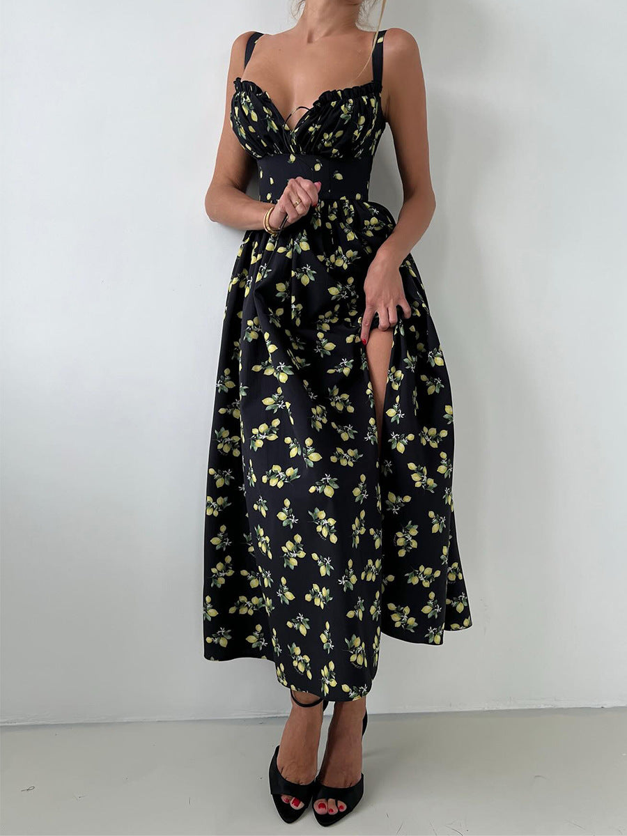 Straps Square Neck Black Wedding Guest Dresses