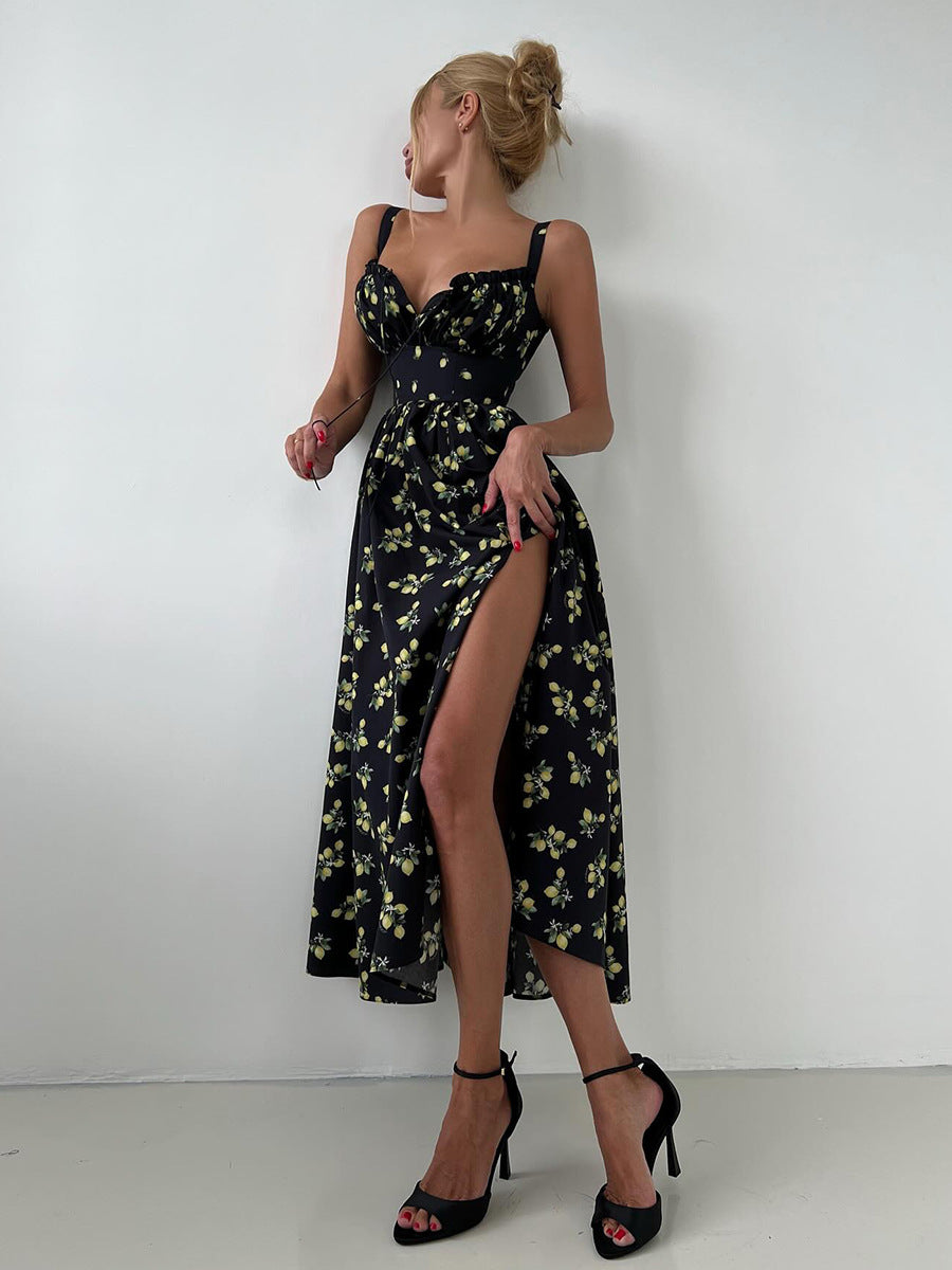 Straps Square Neck Black Wedding Guest Dresses