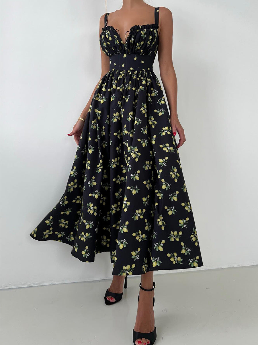 Straps Square Neck Black Wedding Guest Dresses