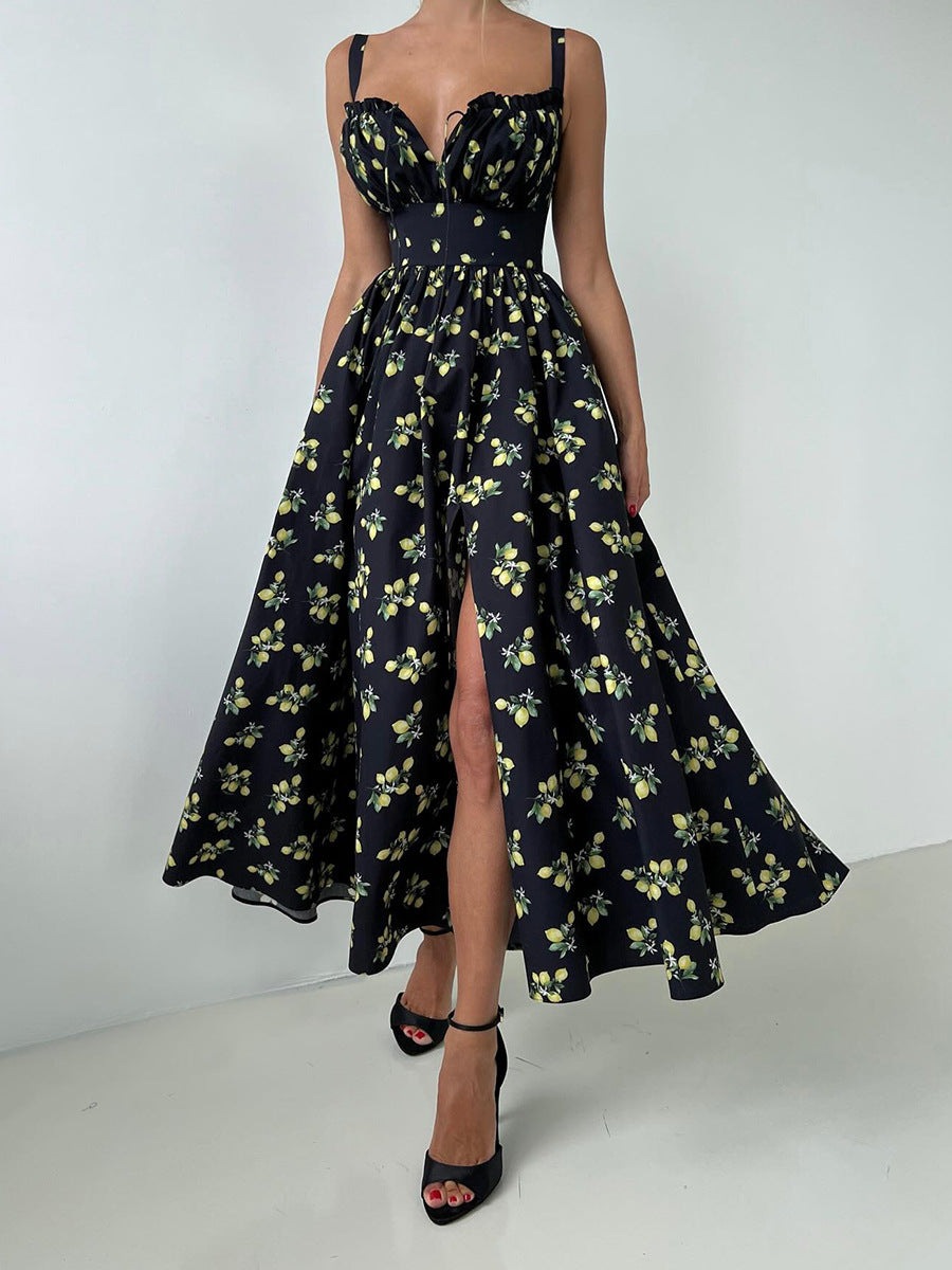 Straps Square Neck Black Wedding Guest Dresses