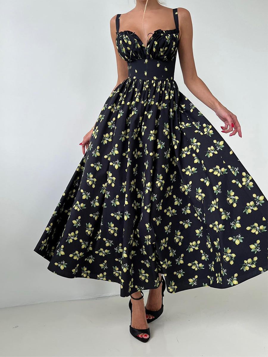 Straps Square Neck Black Wedding Guest Dresses