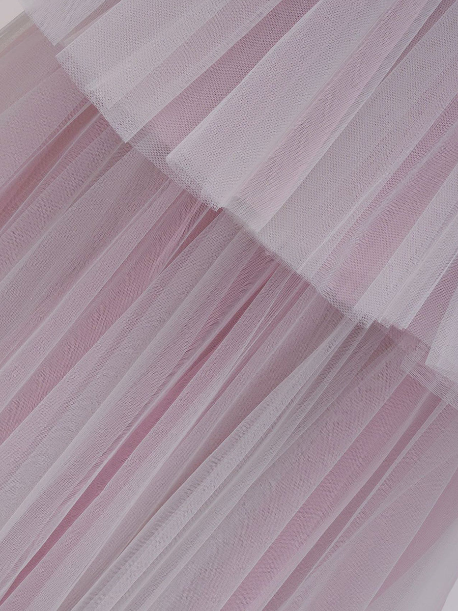 Charming Spaghetti Straps Tulle Princess Prom Dresses
