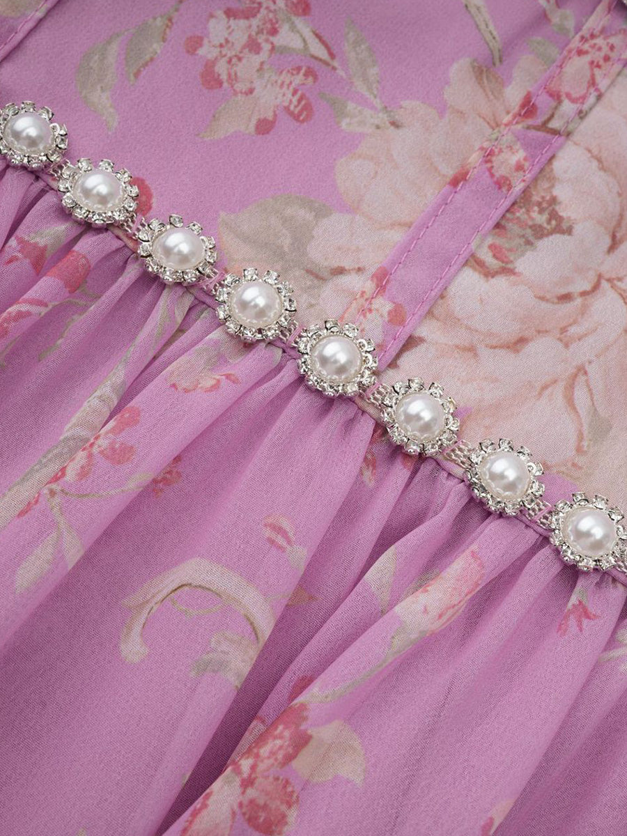 Halter Sleeveless Zipper Back Long Chiffon Prom Dresses