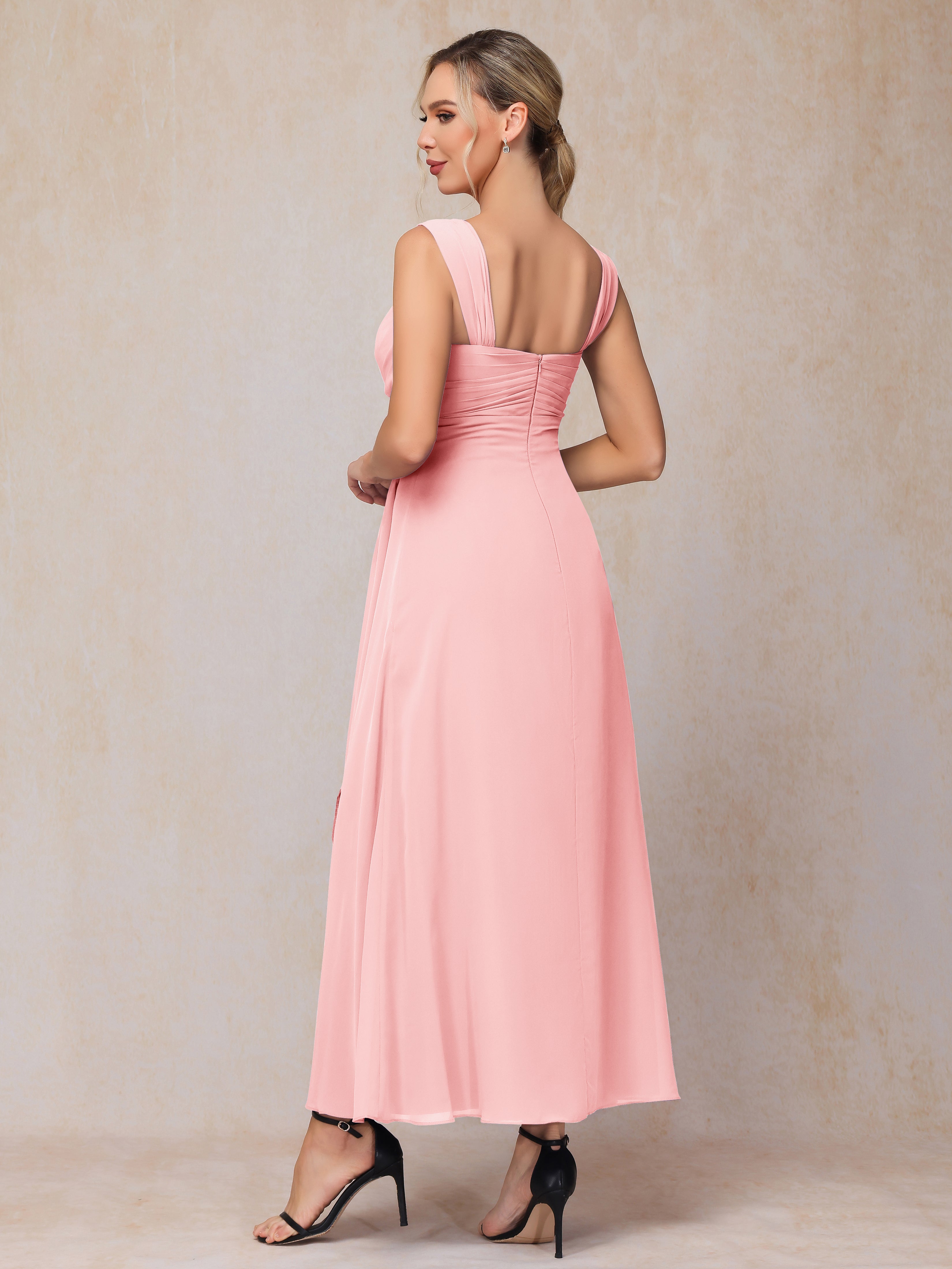 2 Pieces Ankle Length Chiffon Mother Of The Groom Dress