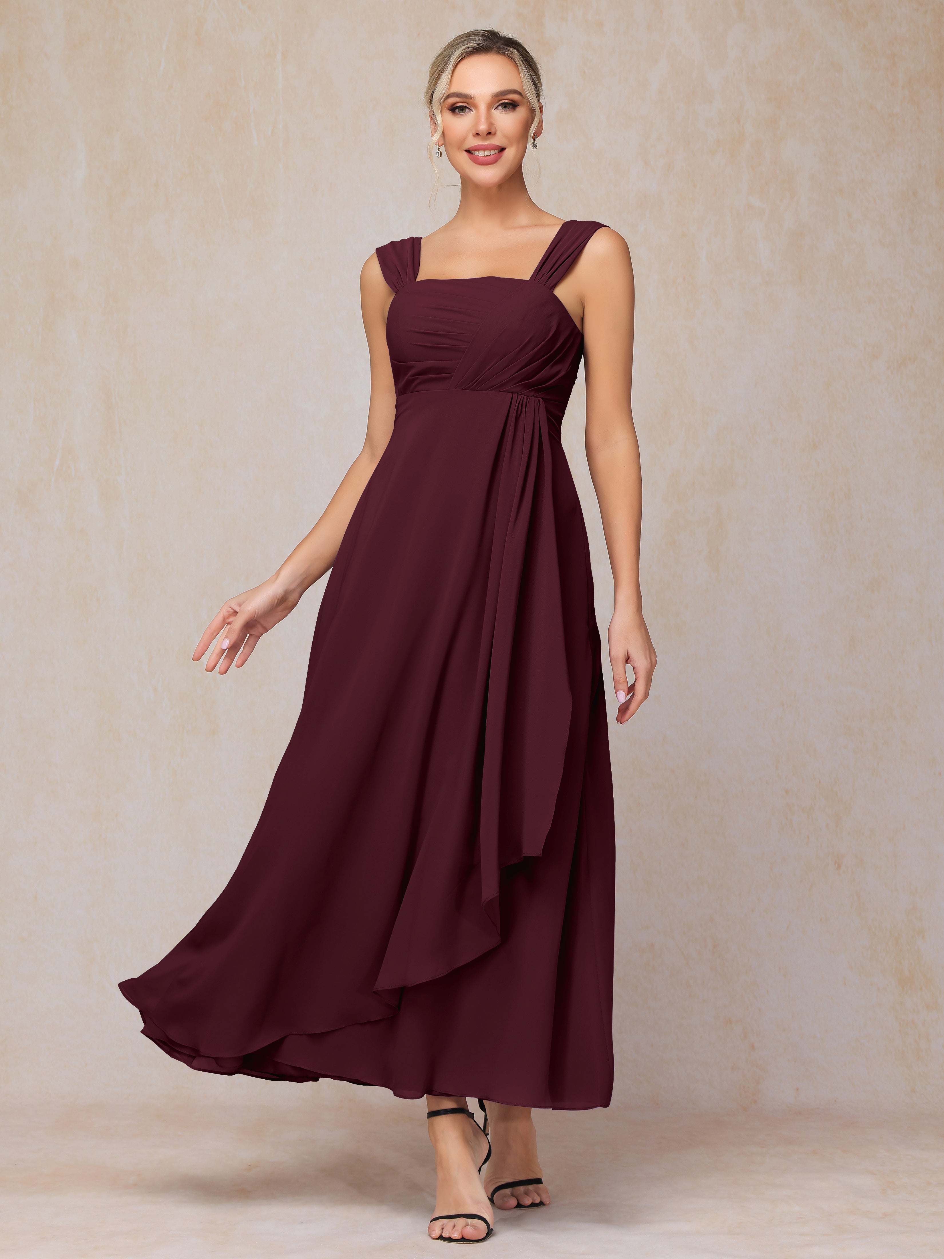 2 Pieces Ankle Length Chiffon Mother Of The Groom Dress