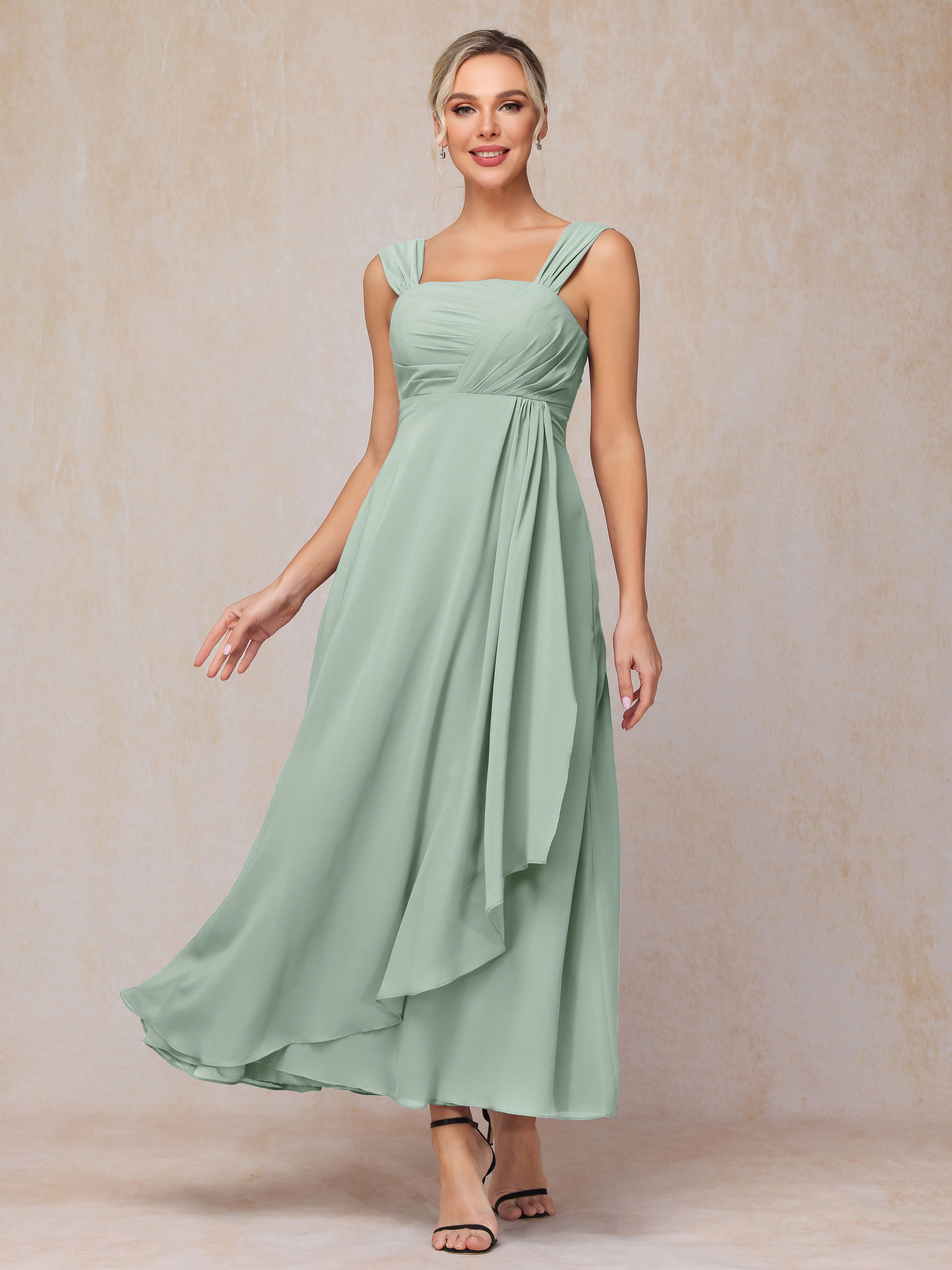 2 Pieces Ankle Length Chiffon Mother Of The Groom Dress
