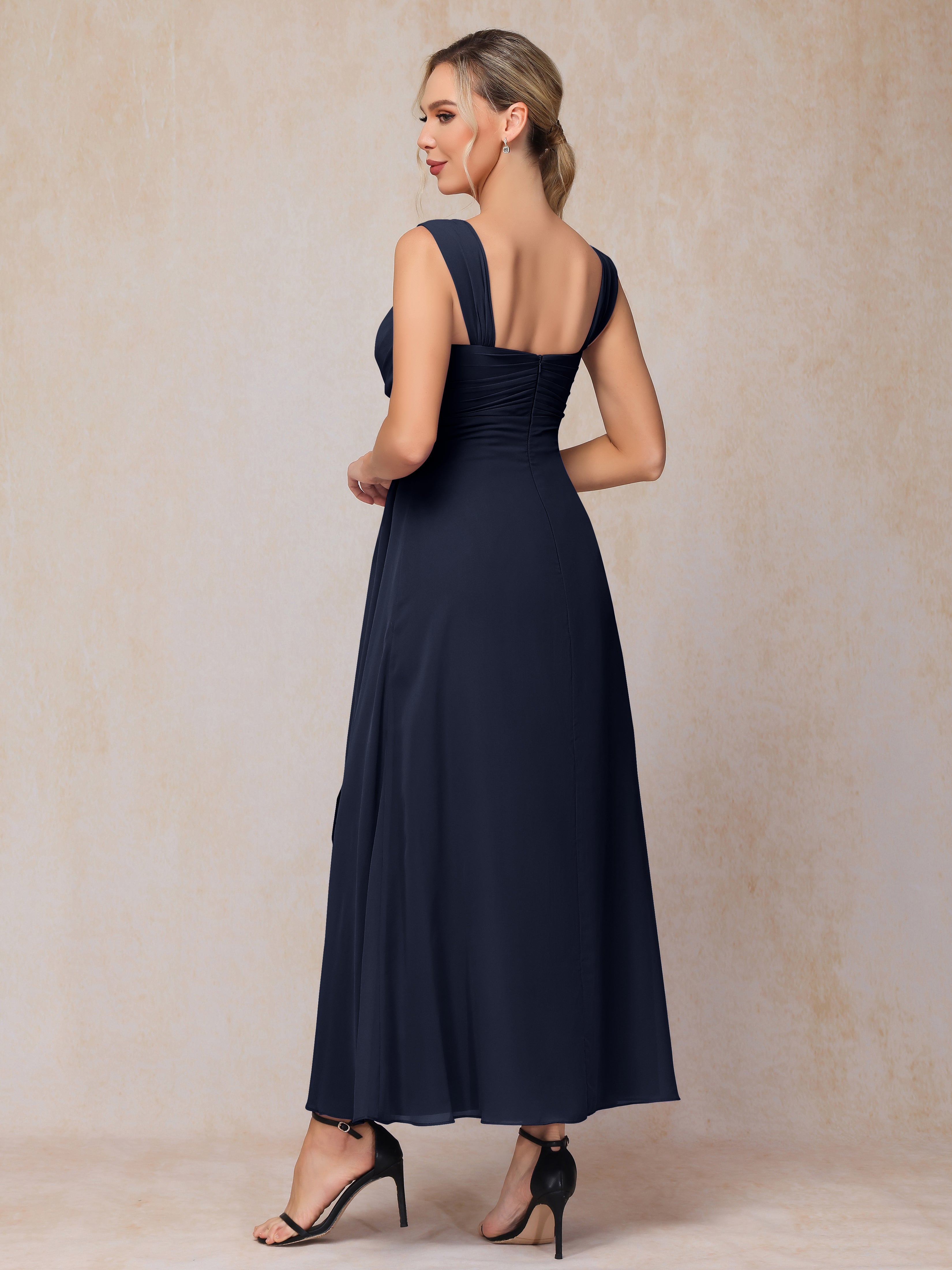 2 Pieces Ankle Length Chiffon Mother Of The Groom Dress