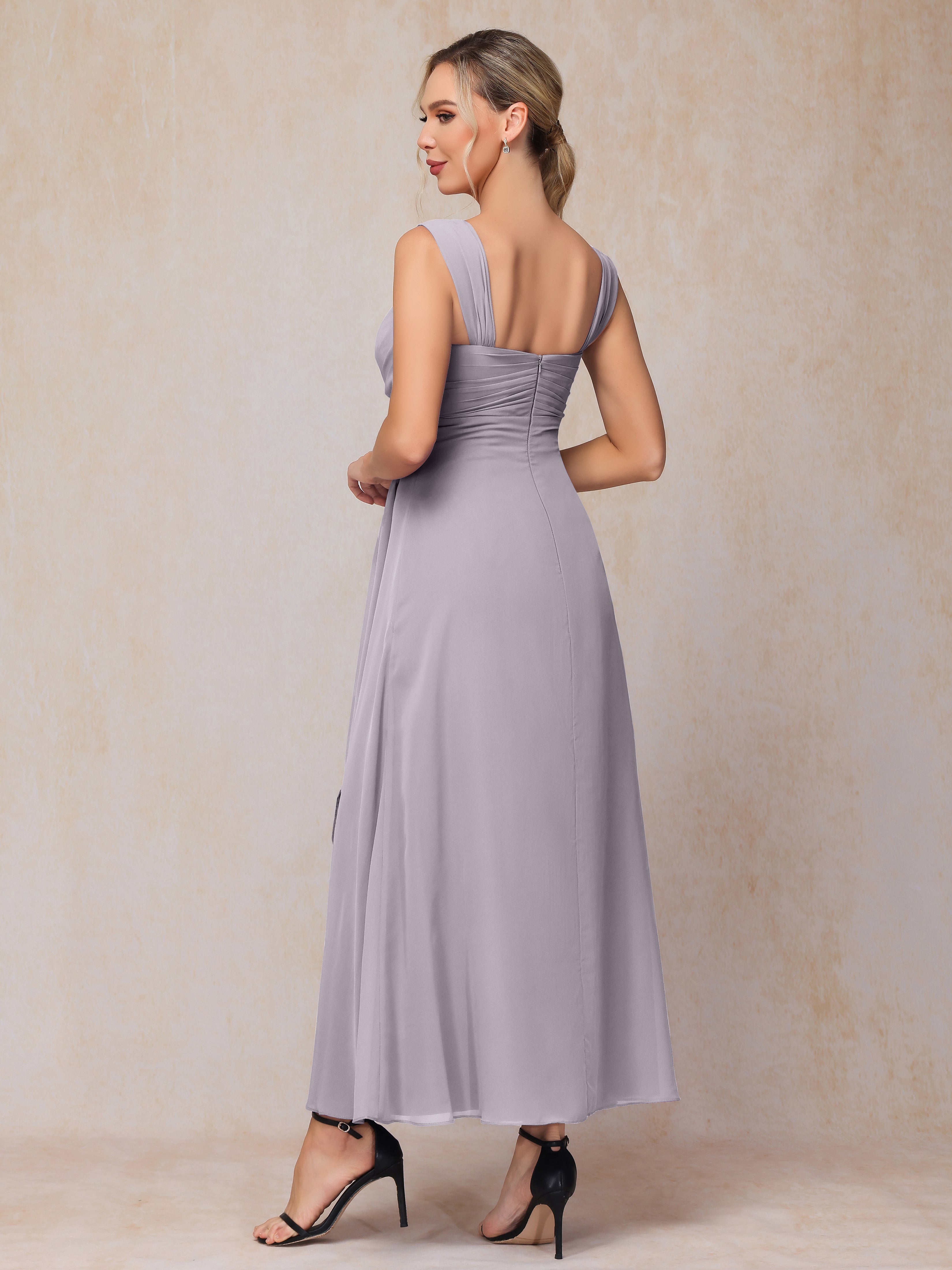 2 Pieces Ankle Length Chiffon Mother Of The Groom Dress