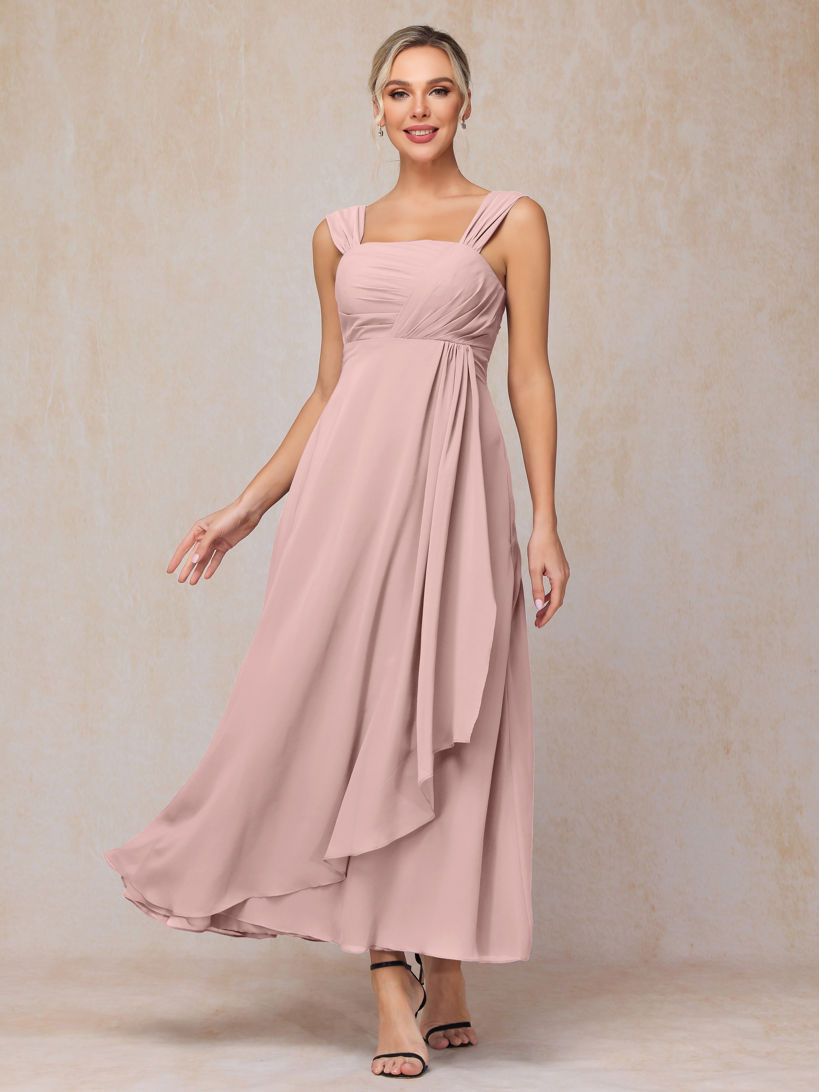 2 Pieces Ankle Length Chiffon Mother Of The Groom Dress