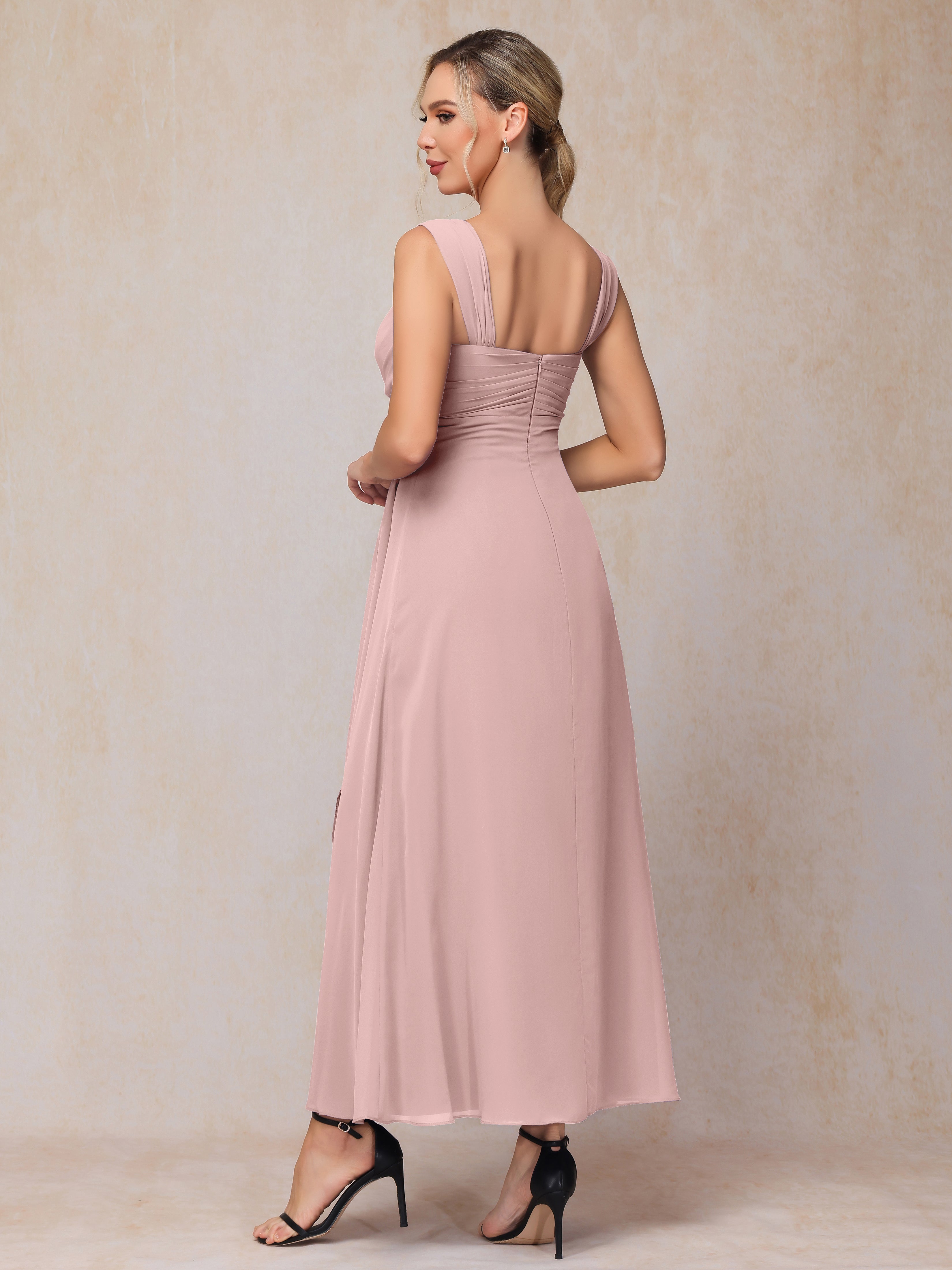 2 Pieces Ankle Length Chiffon Mother Of The Groom Dress