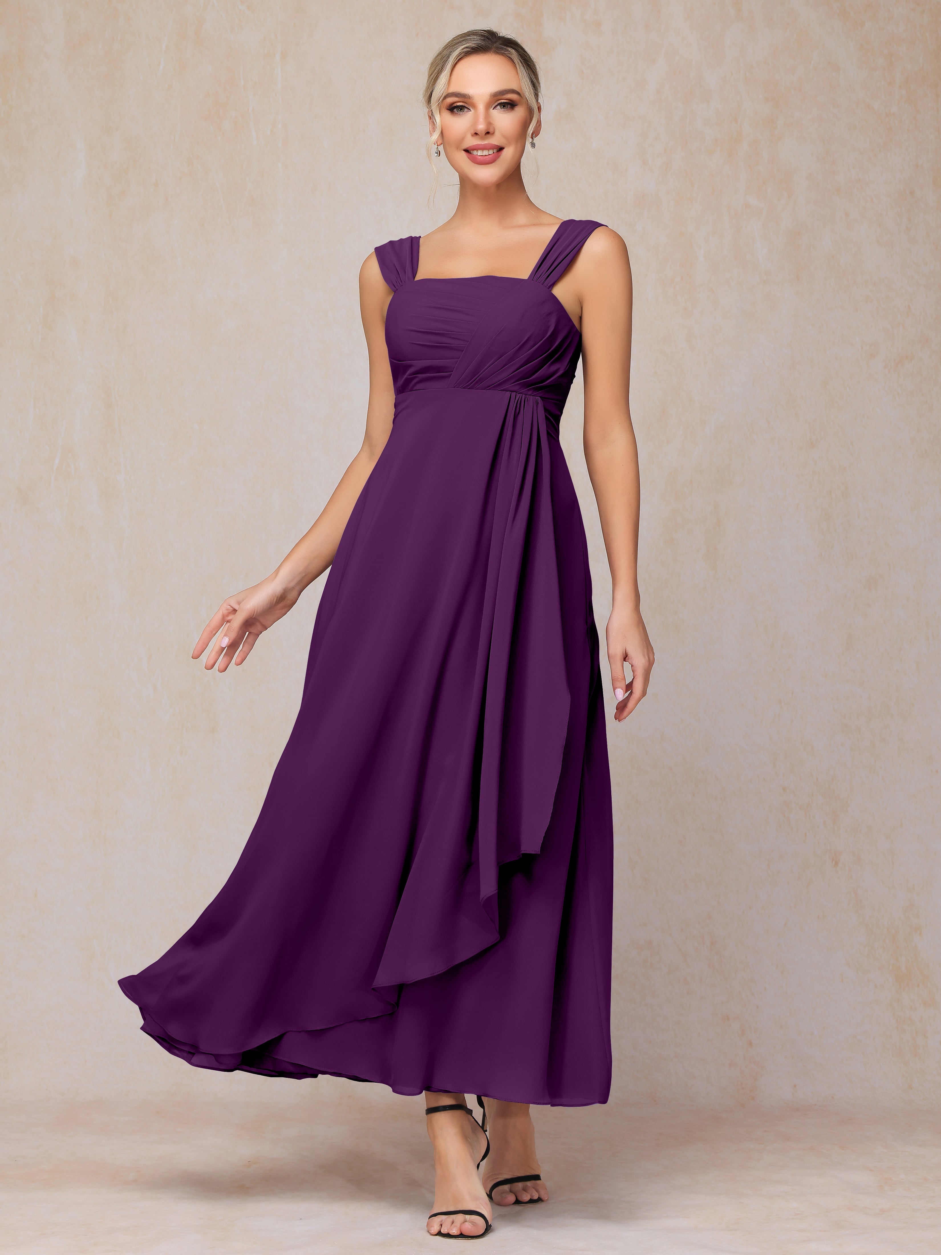 2 Pieces Ankle Length Chiffon Mother Of The Groom Dress