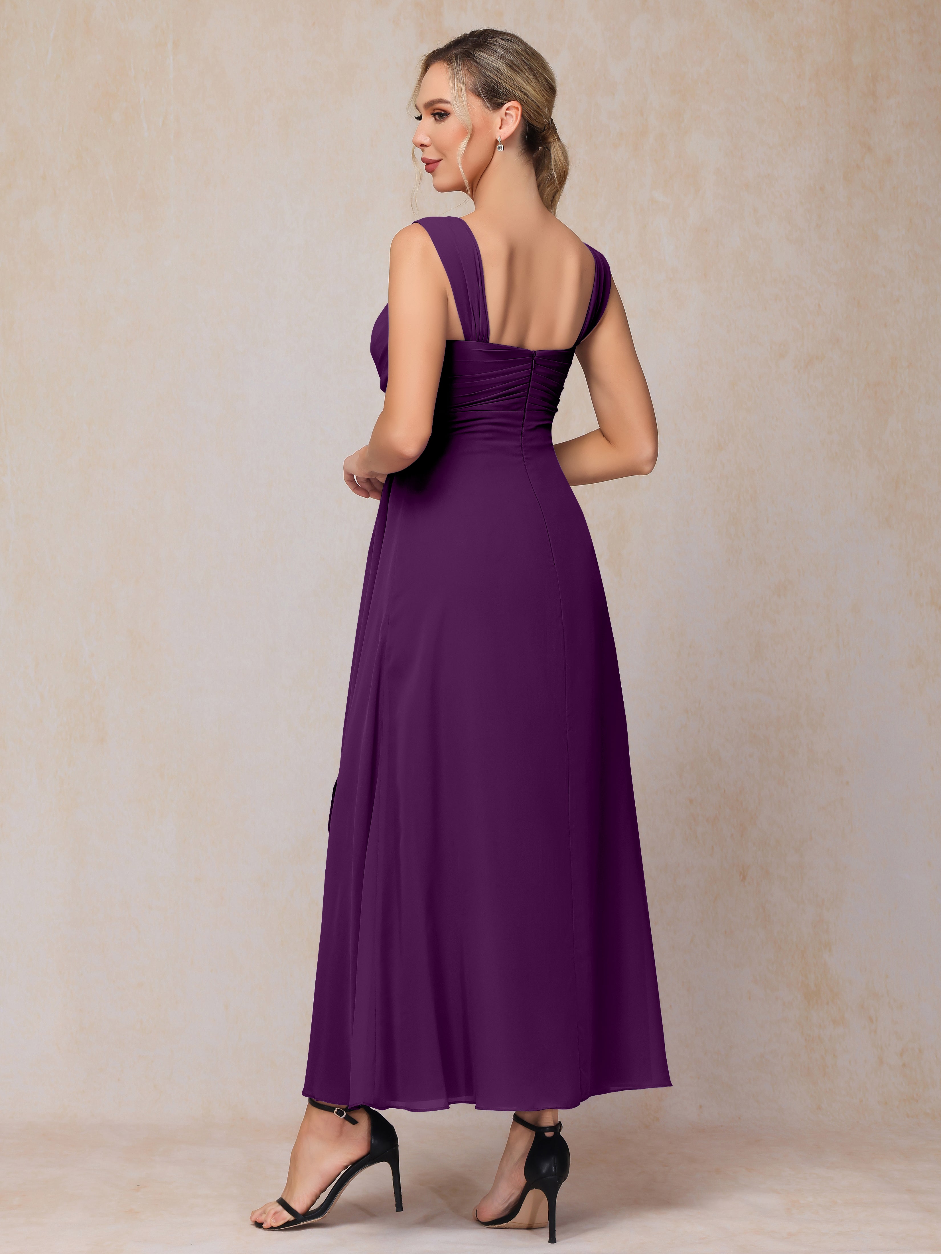 2 Pieces Ankle Length Chiffon Mother Of The Groom Dress