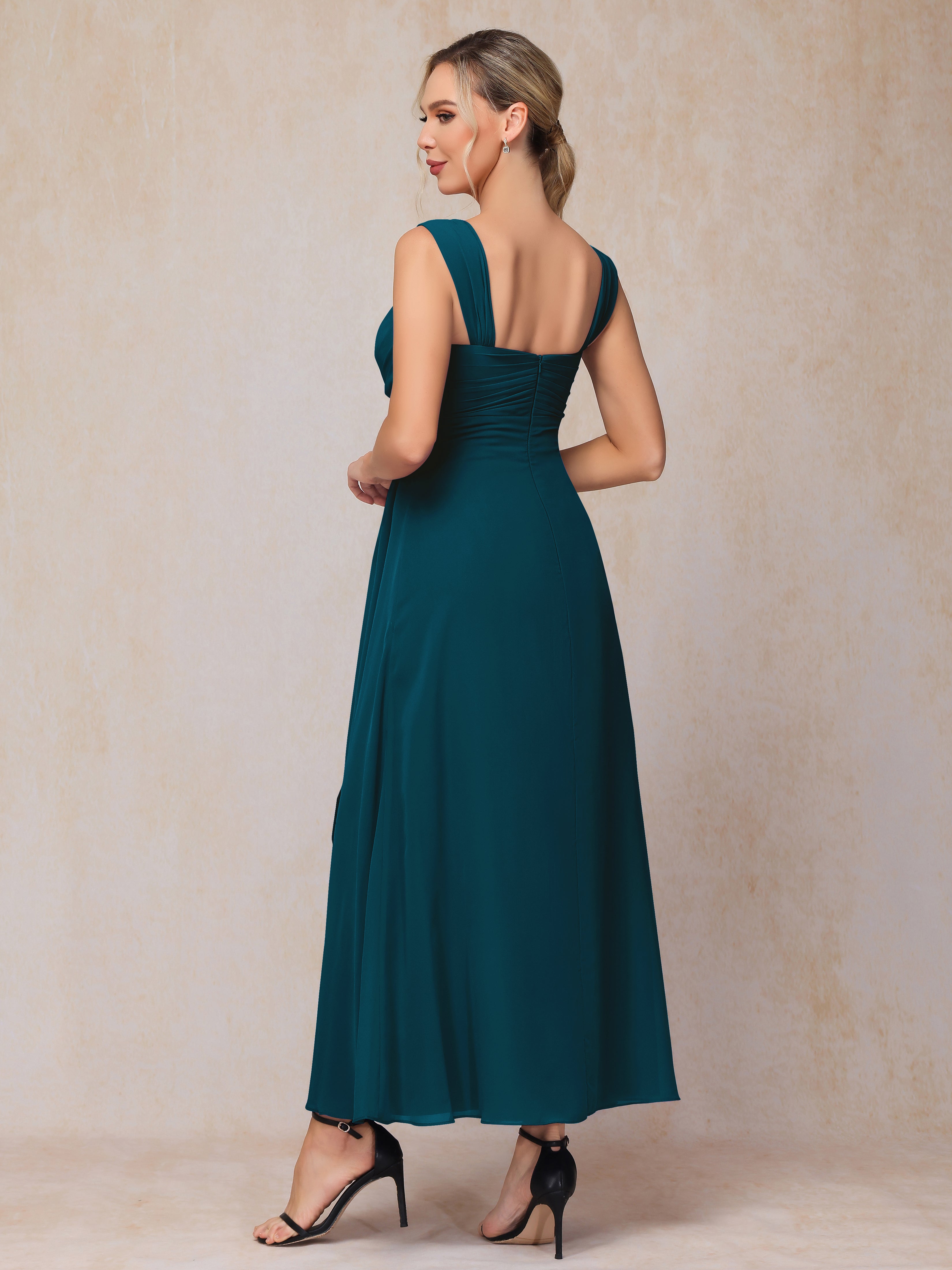 2 Pieces Ankle Length Chiffon Mother Of The Groom Dress