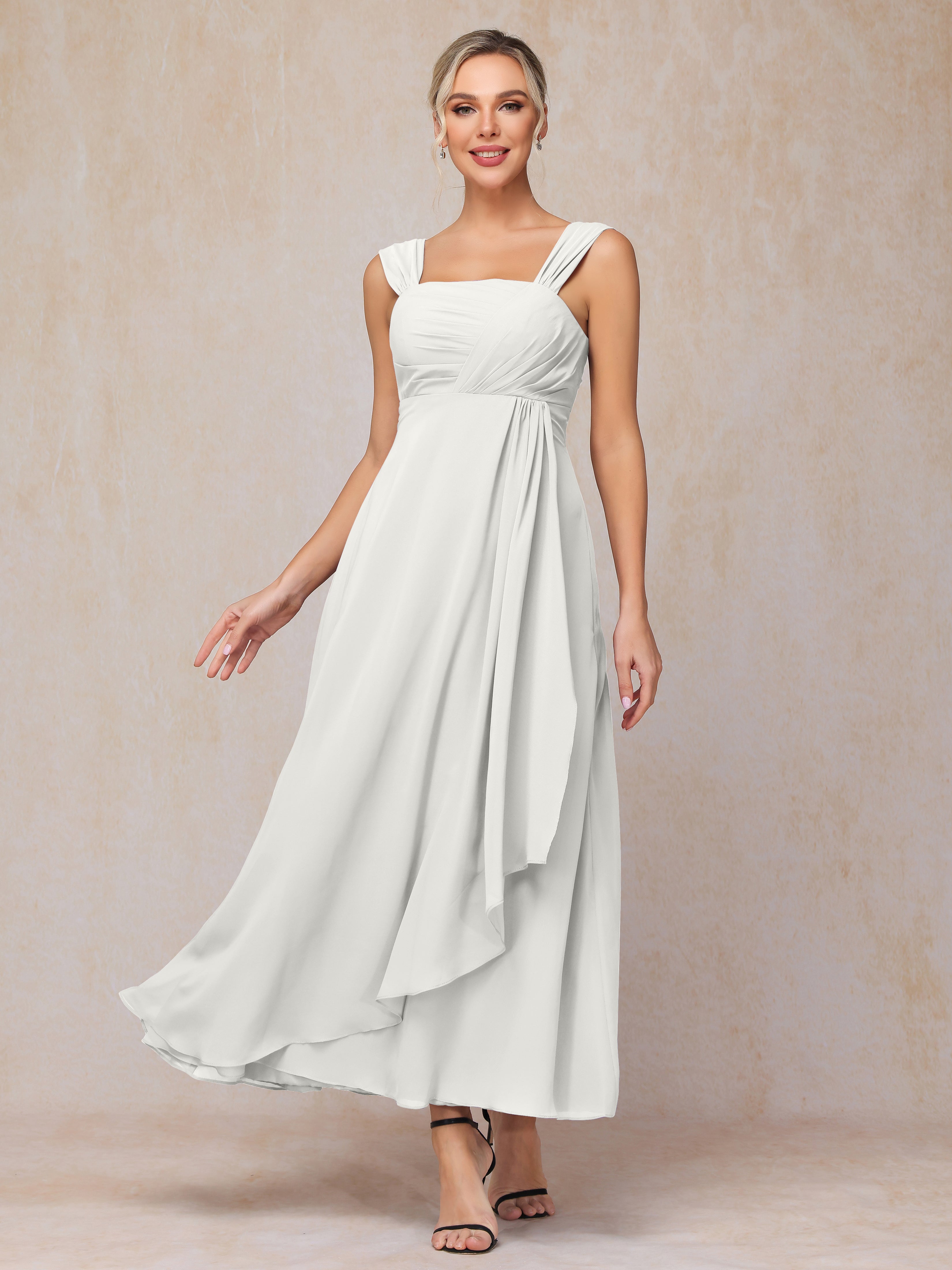 2 Pieces Ankle Length Chiffon Mother Of The Groom Dress