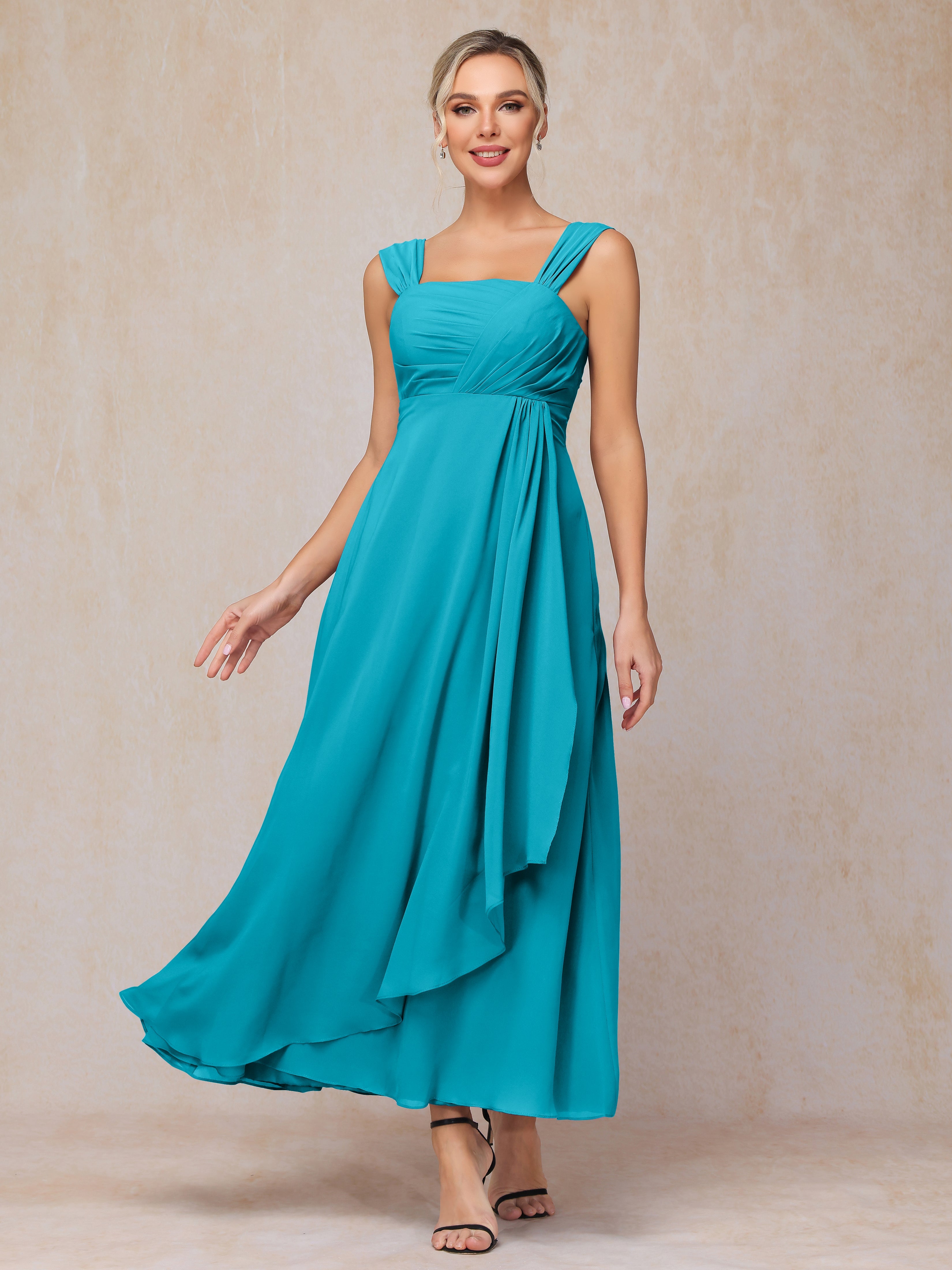 2 Pieces Ankle Length Chiffon Mother Of The Groom Dress