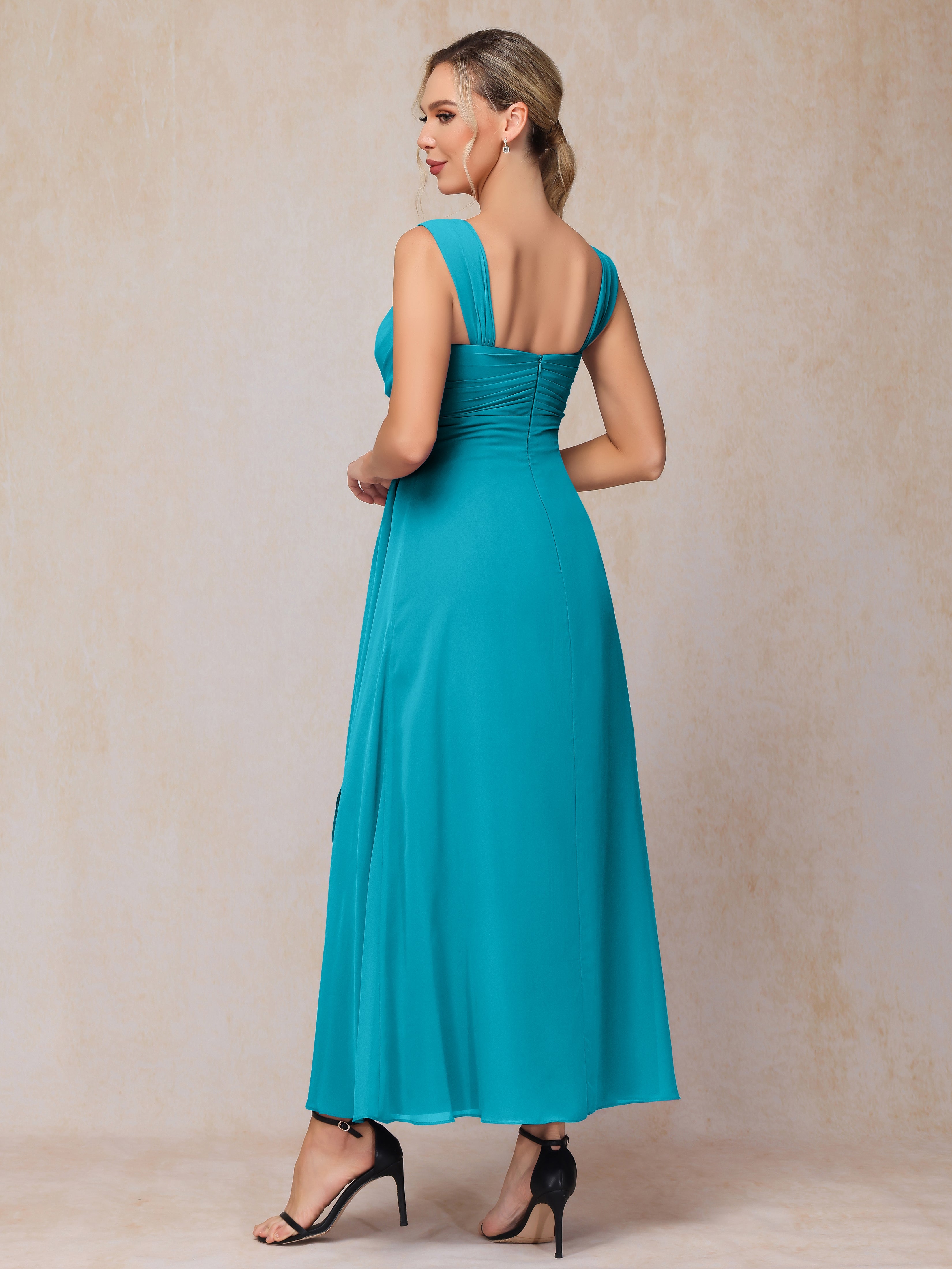 2 Pieces Ankle Length Chiffon Mother Of The Groom Dress