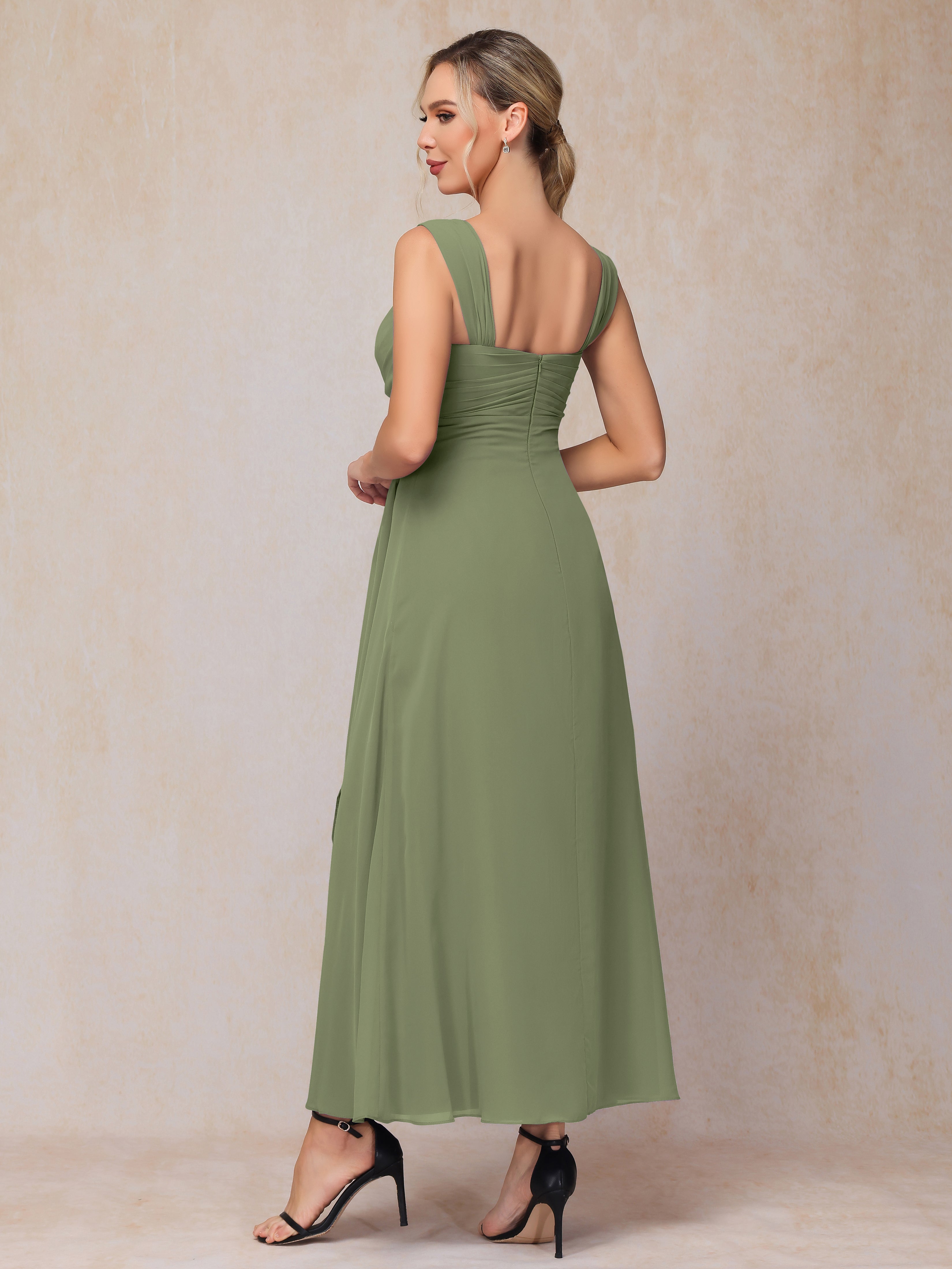 2 Pieces Ankle Length Chiffon Mother Of The Groom Dress