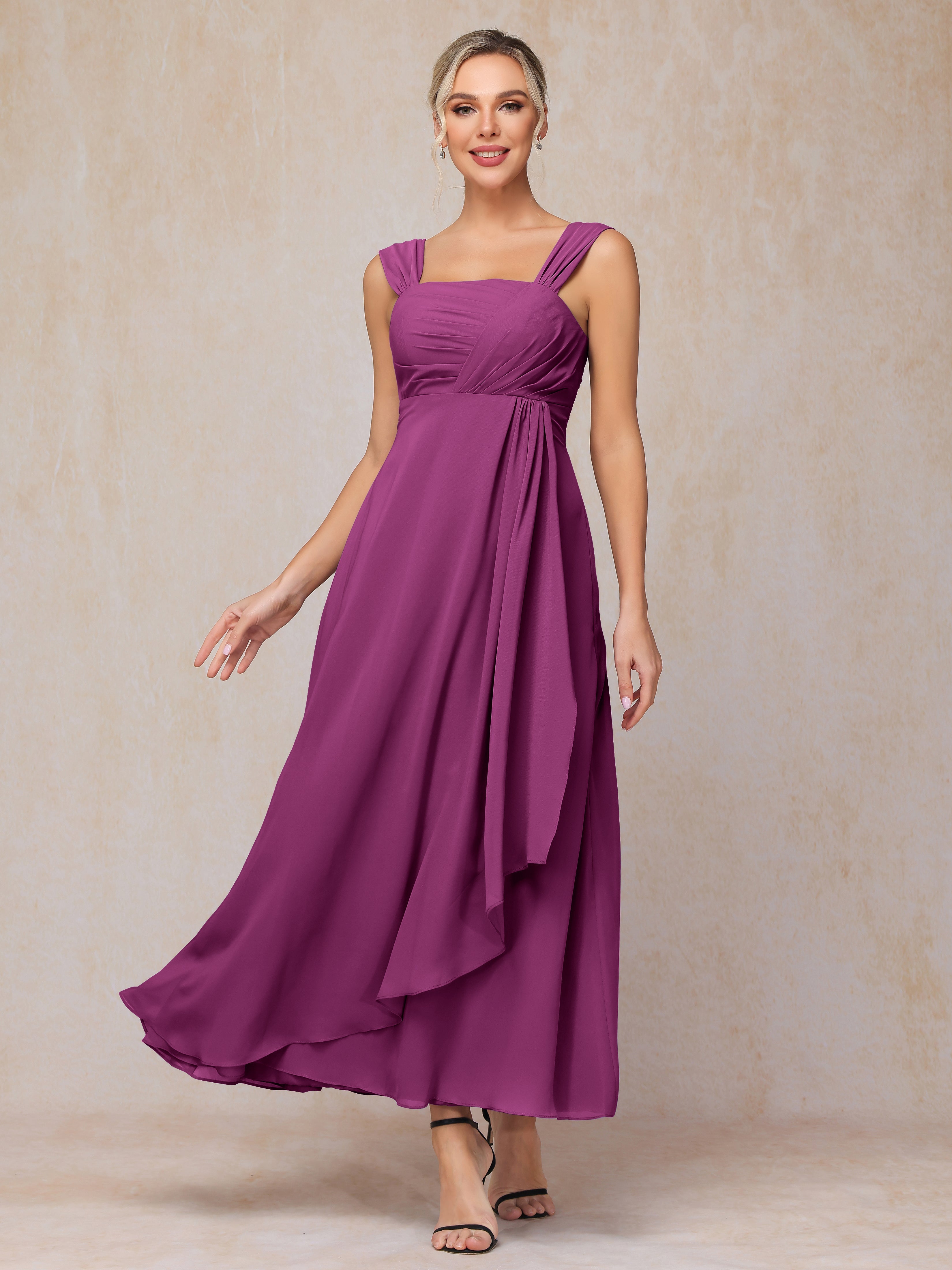 2 Pieces Ankle Length Chiffon Mother Of The Groom Dress