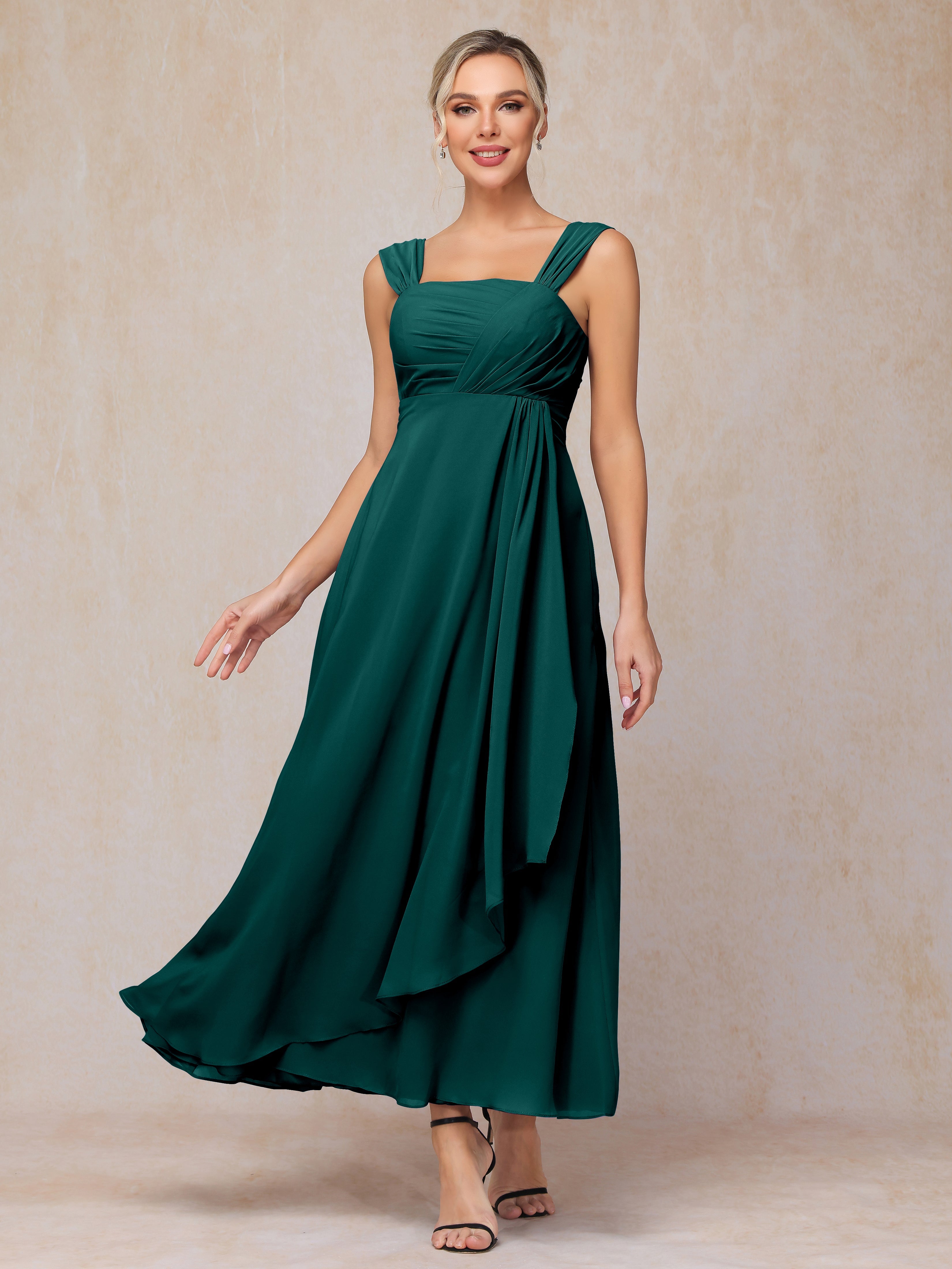 2 Pieces Ankle Length Chiffon Mother Of The Groom Dress
