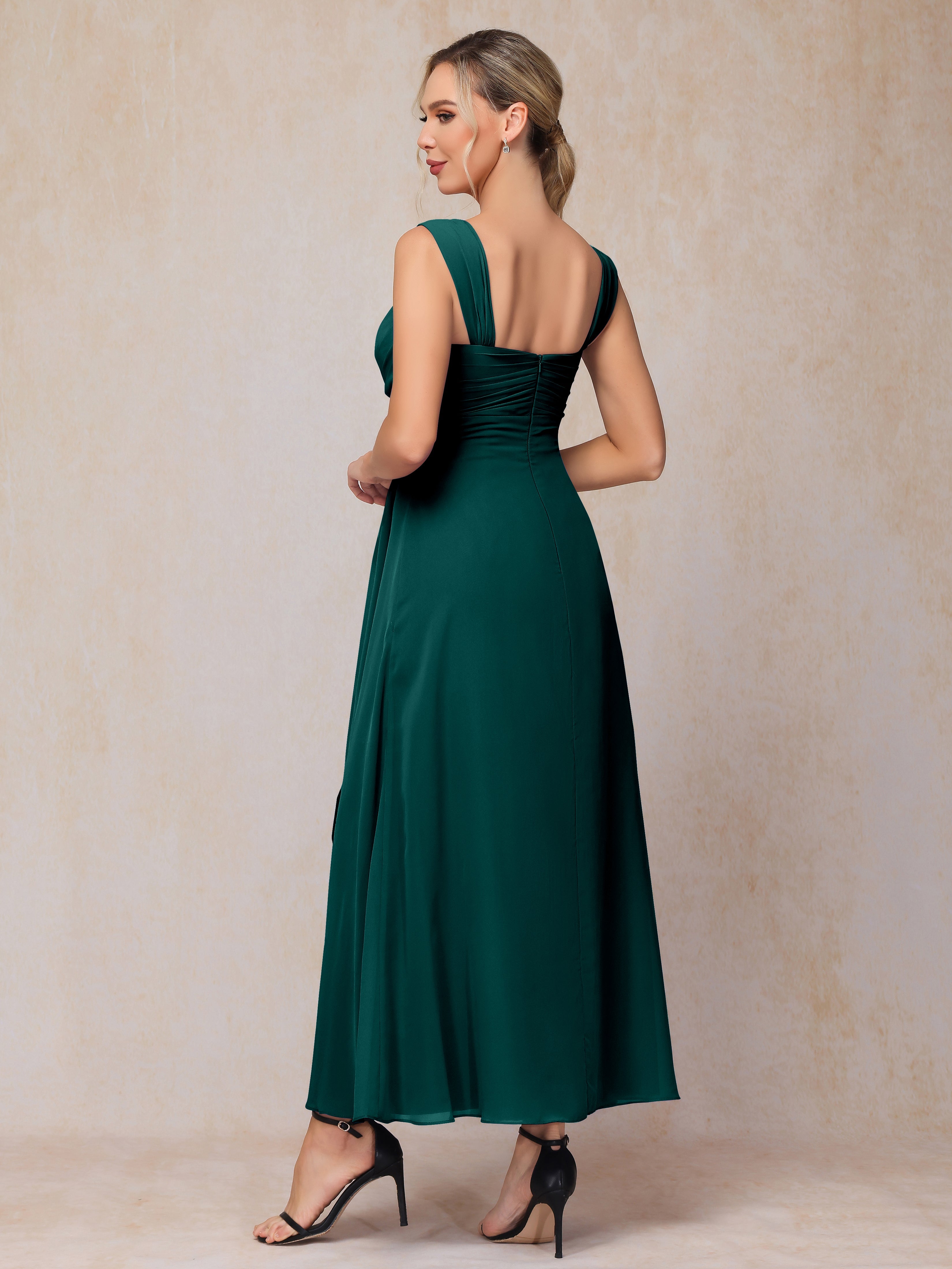 2 Pieces Ankle Length Chiffon Mother Of The Groom Dress