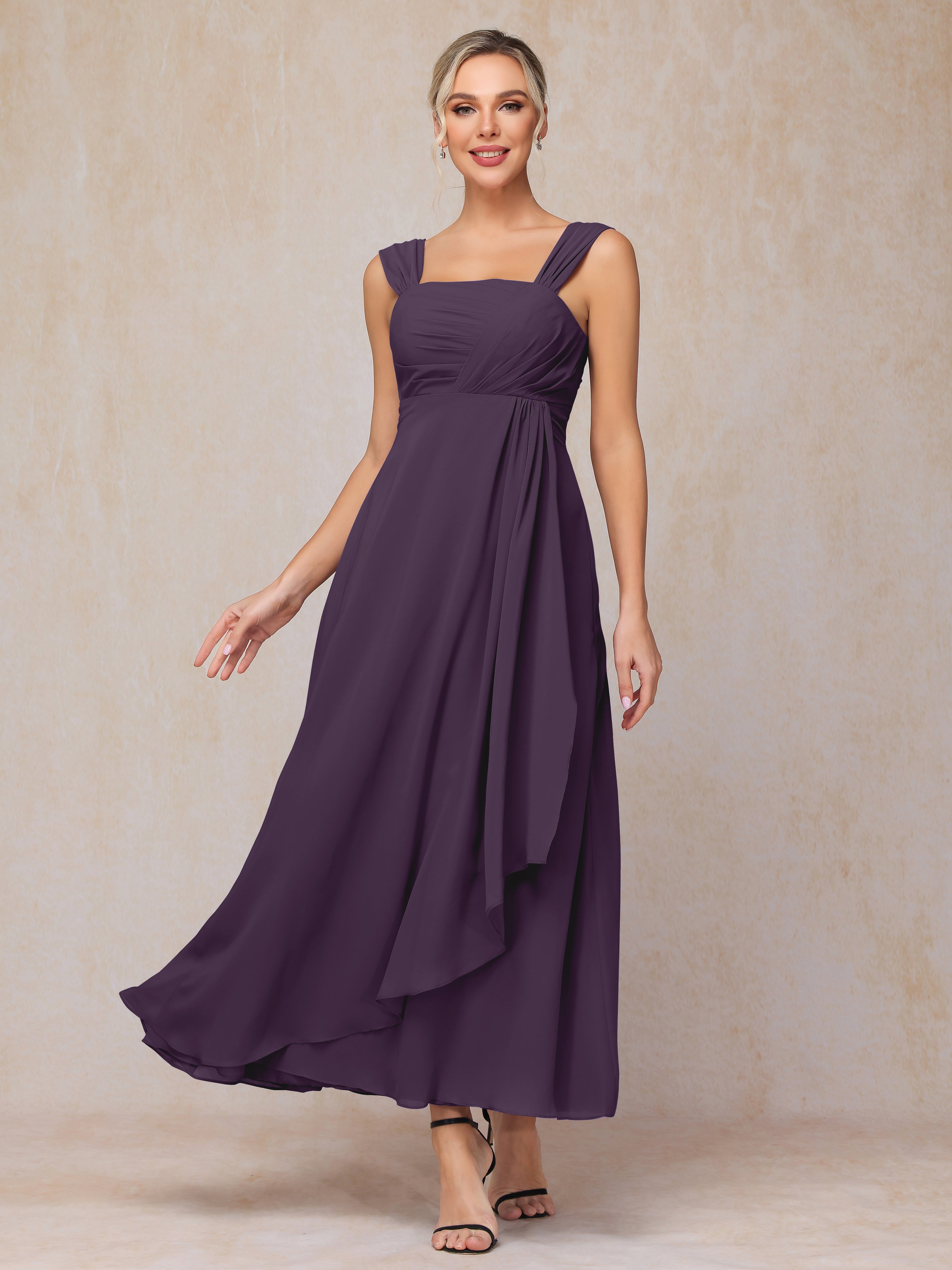 2 Pieces Ankle Length Chiffon Mother Of The Groom Dress