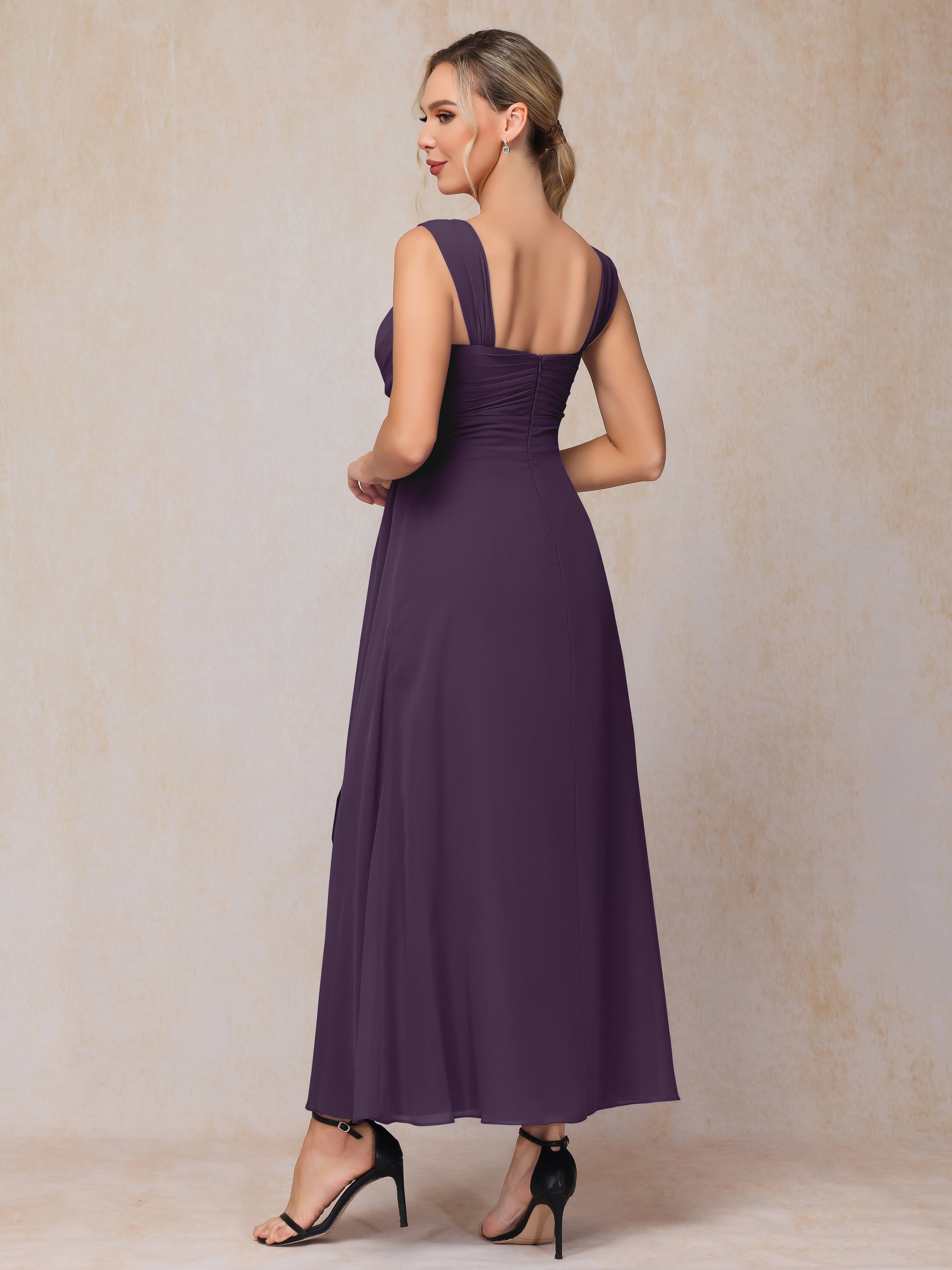 2 Pieces Ankle Length Chiffon Mother Of The Groom Dress