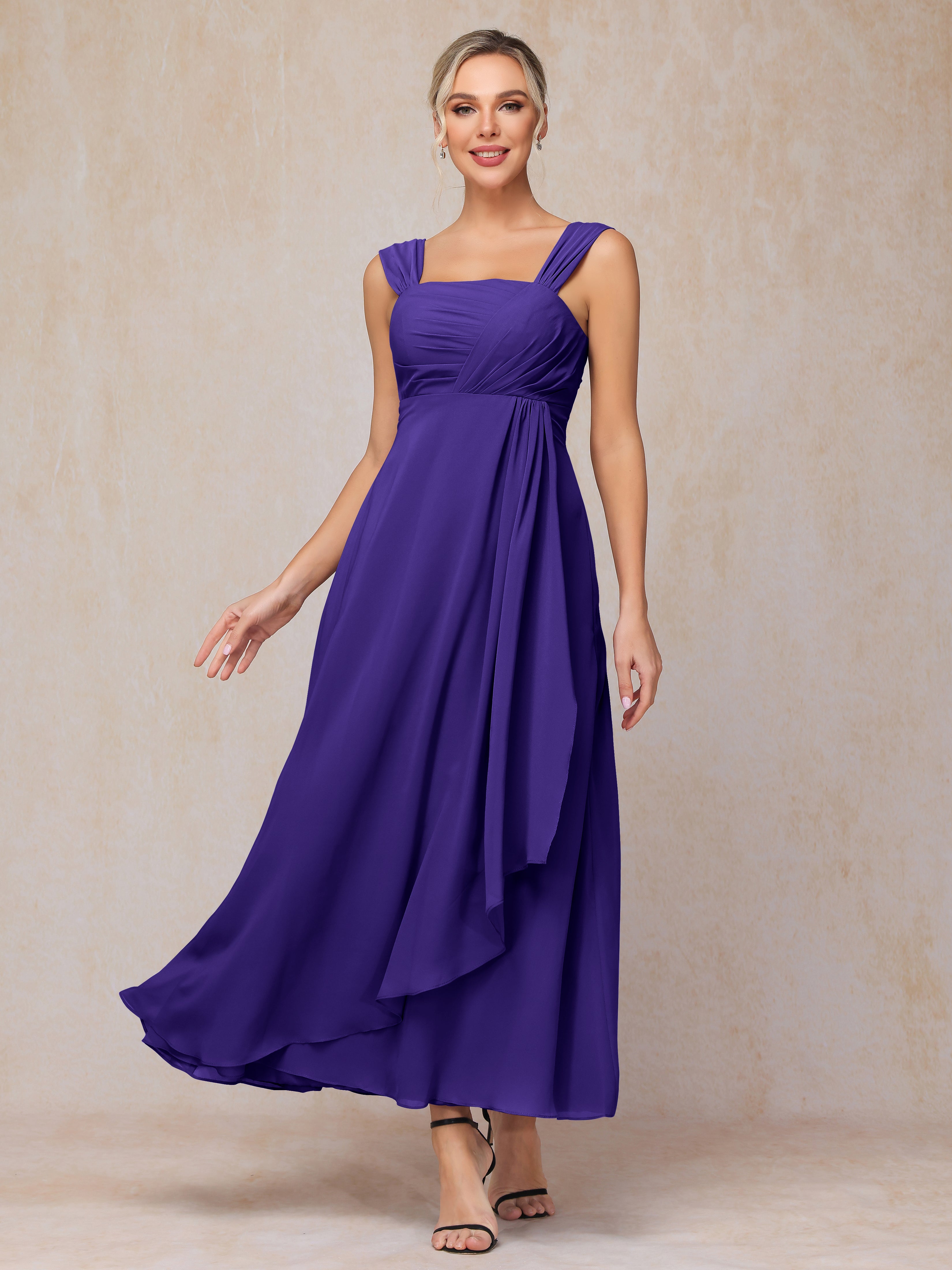 2 Pieces Ankle Length Chiffon Mother Of The Groom Dress