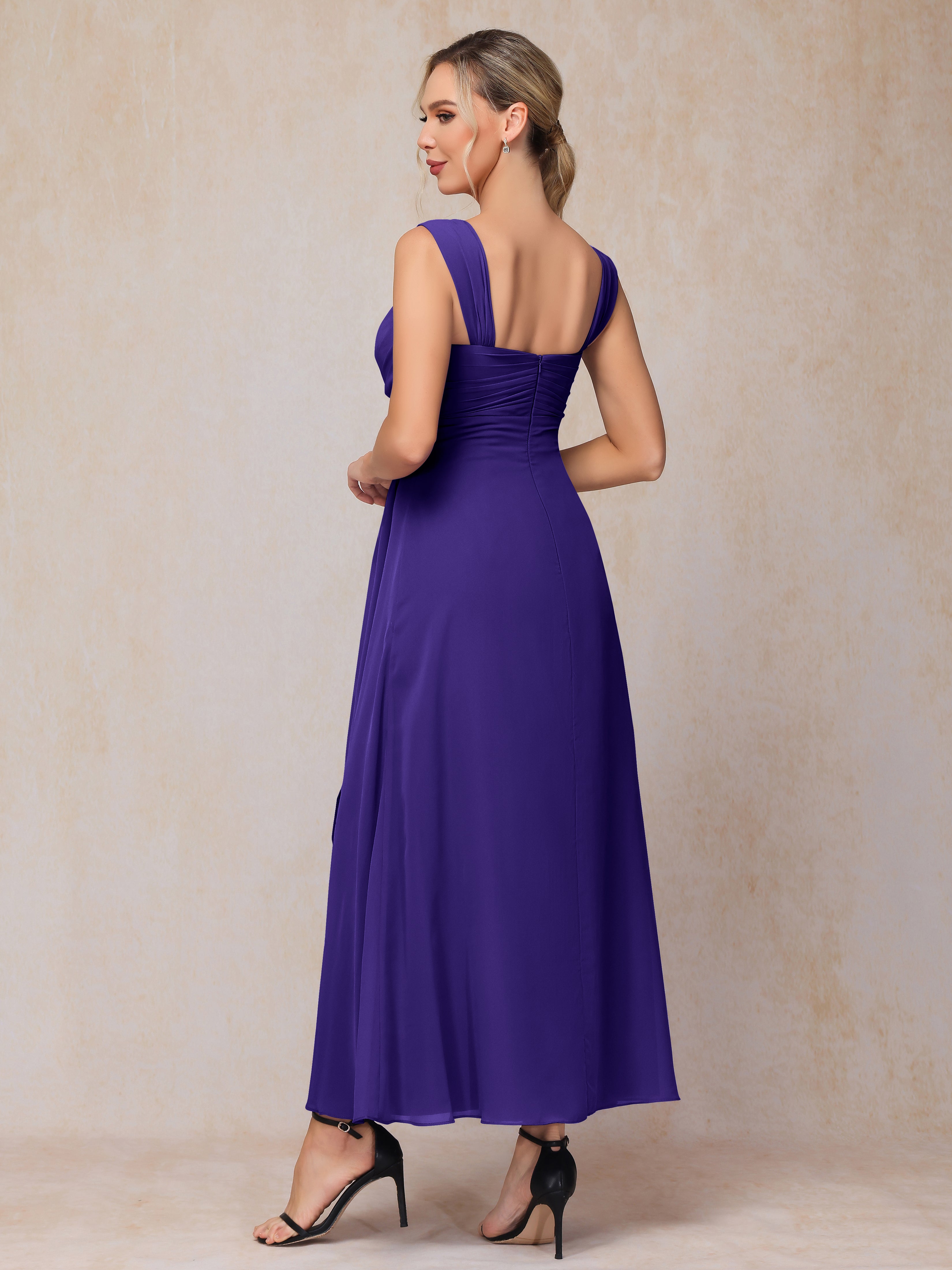 2 Pieces Ankle Length Chiffon Mother Of The Groom Dress