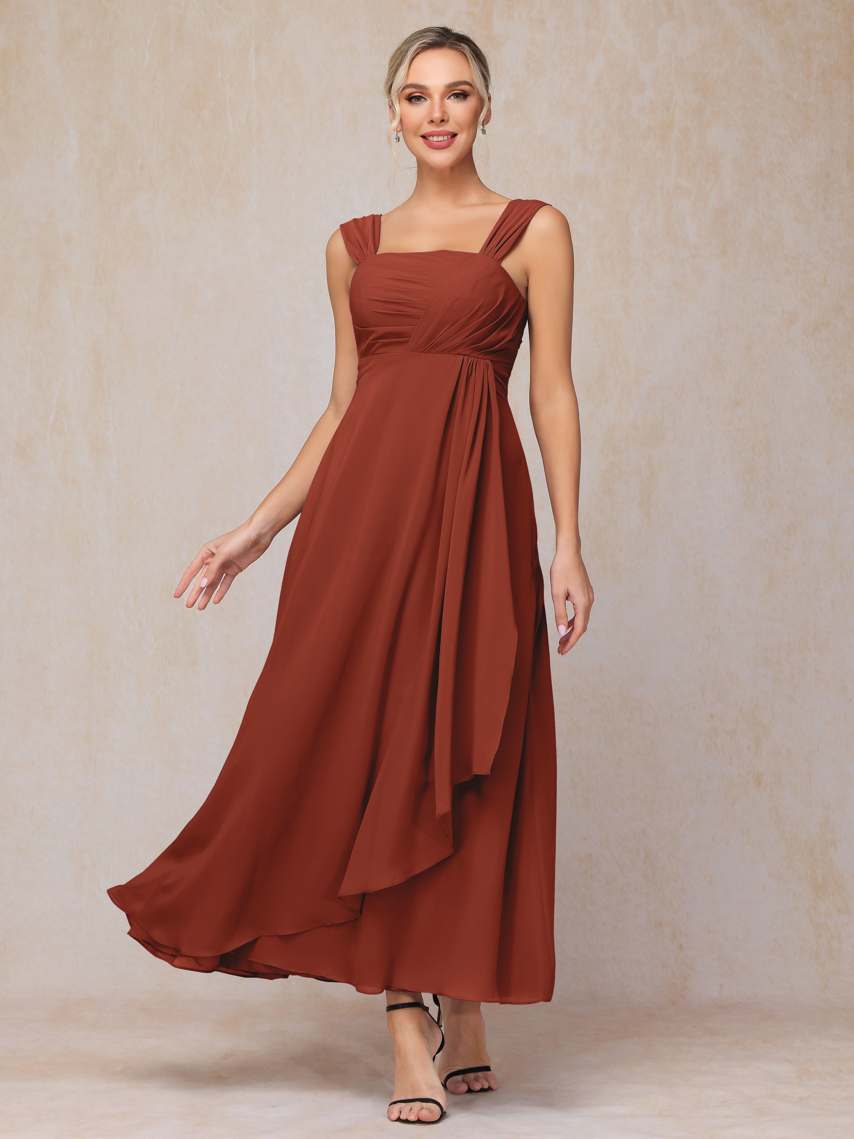 2 Pieces Ankle Length Chiffon Mother Of The Groom Dress